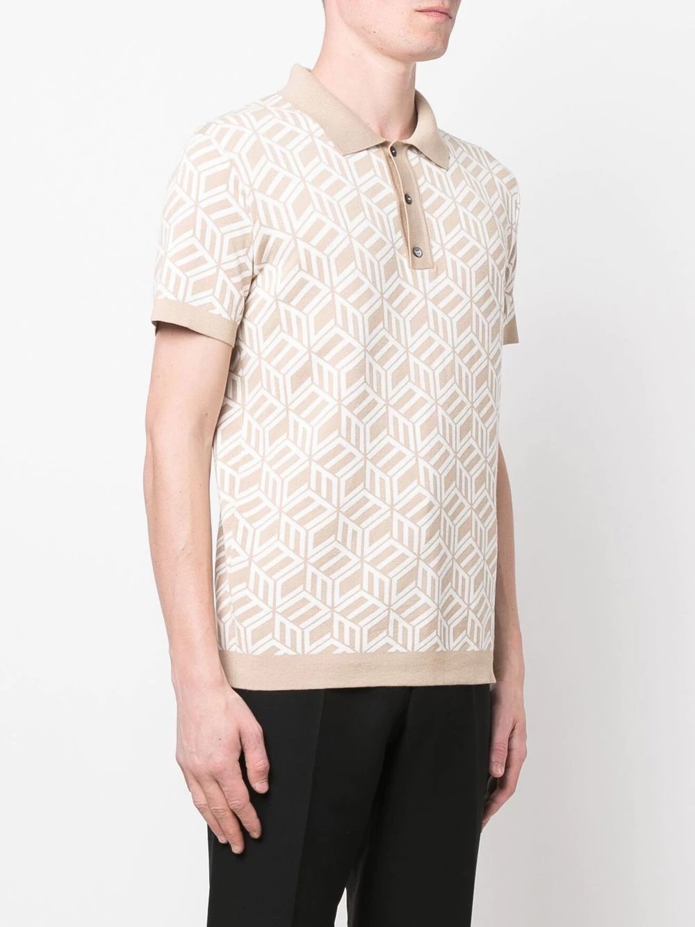 all-over logo-print polo shirt - 3