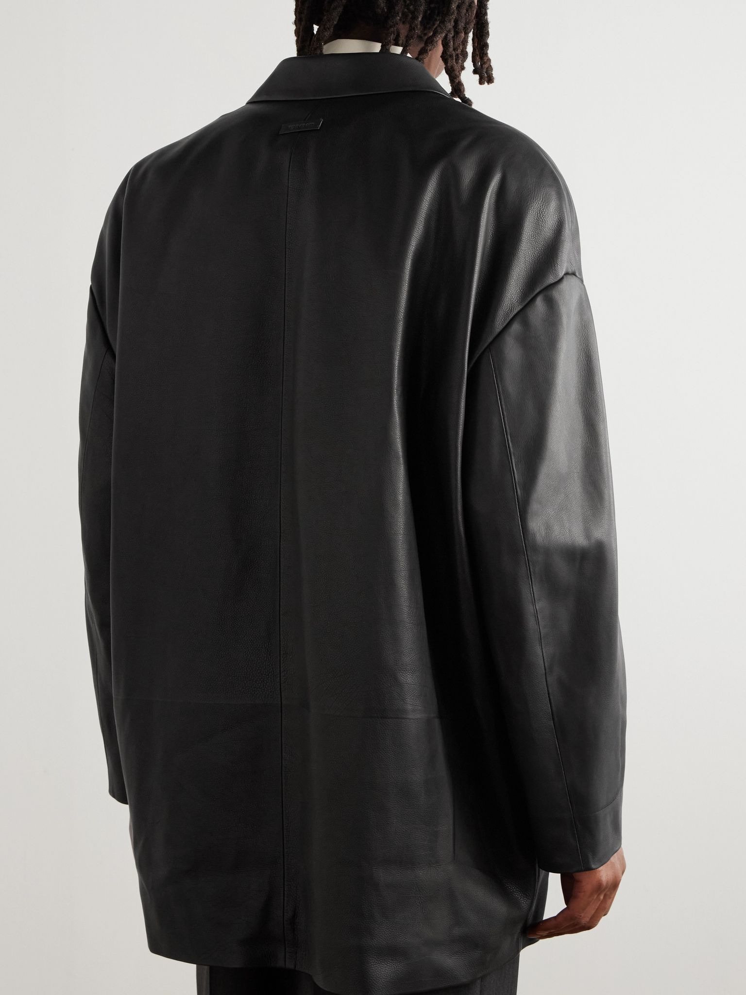 Full-Grain Leather Jacket Black - 3