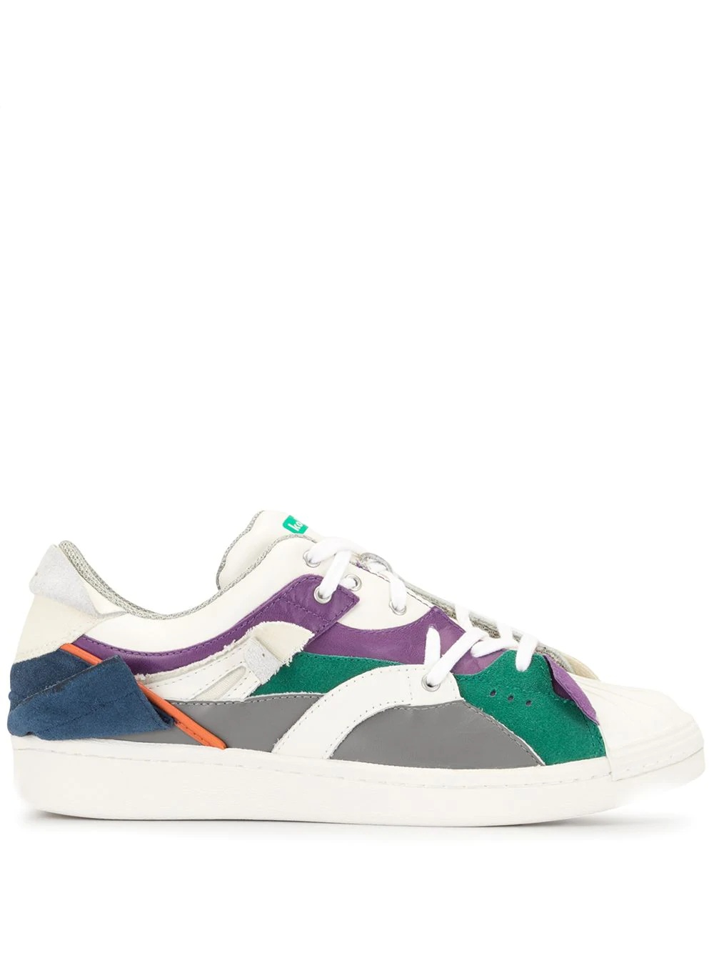 patchwork panel sneakers - 1