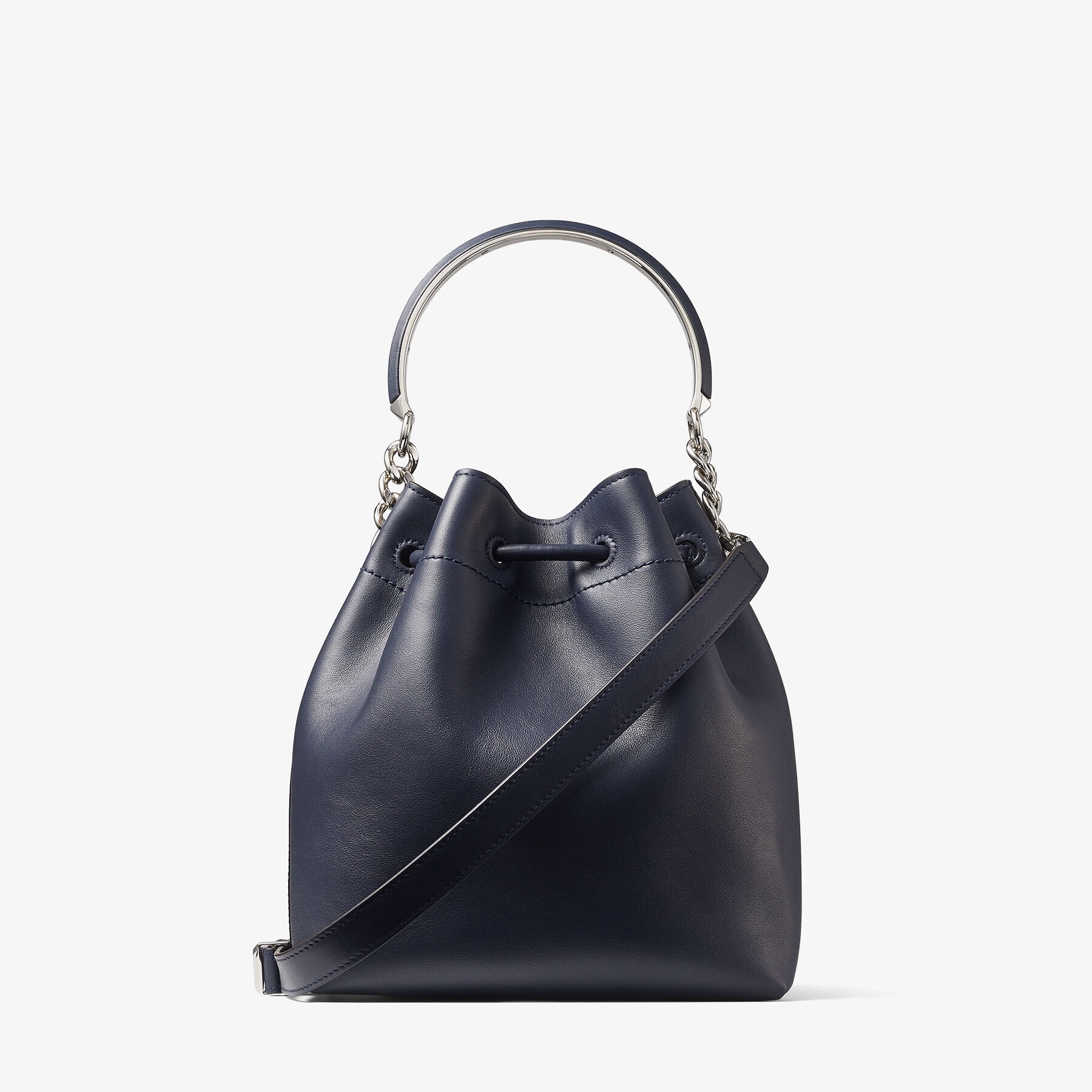 Bon Bon Bucket
Navy Calf Leather Bucket Bag - 8