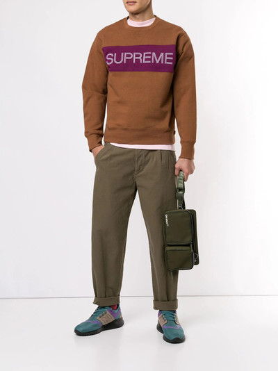 Supreme logo panel sweatshirt outlook