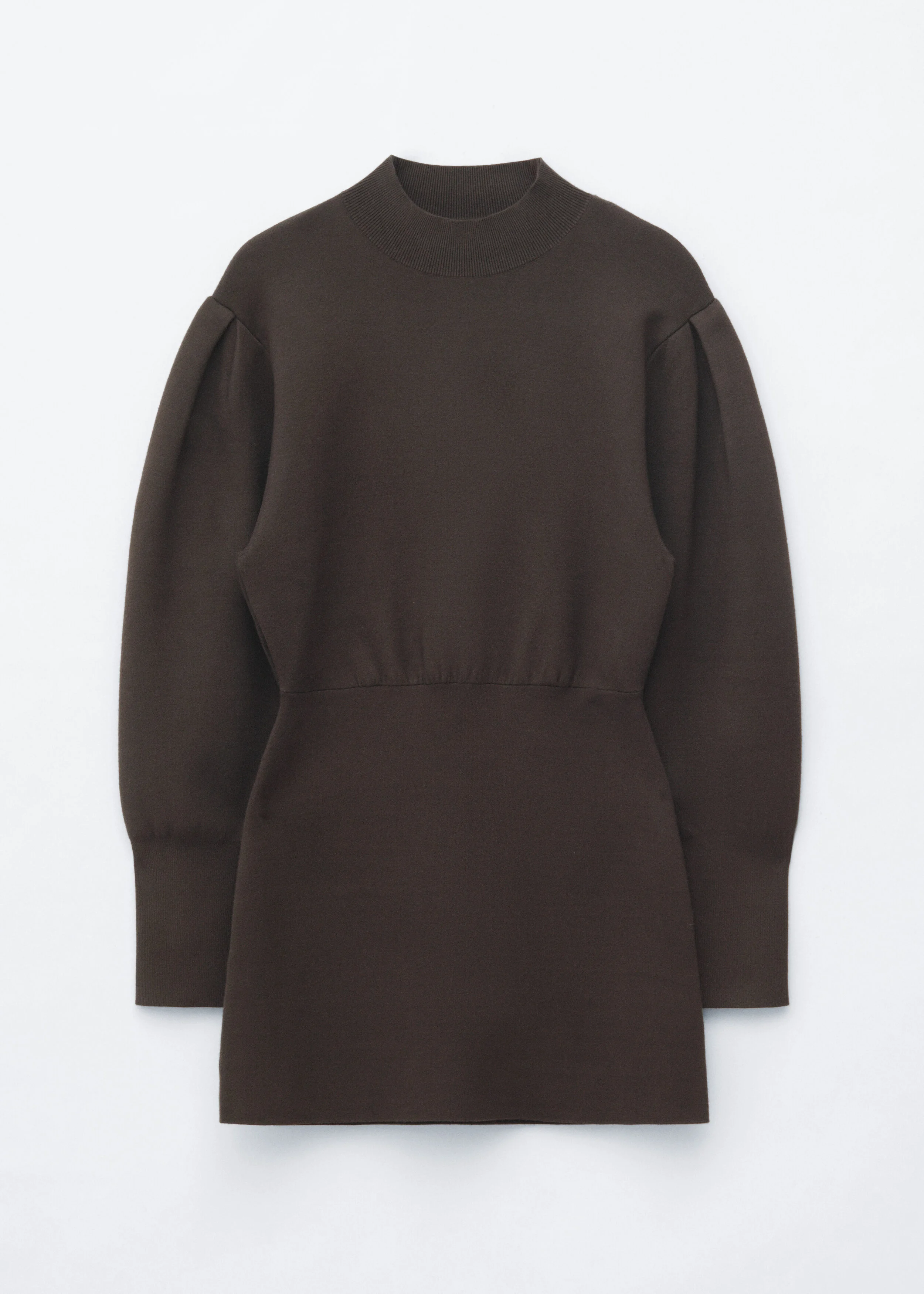 Knitted Mock-Neck Mini Dress - 1