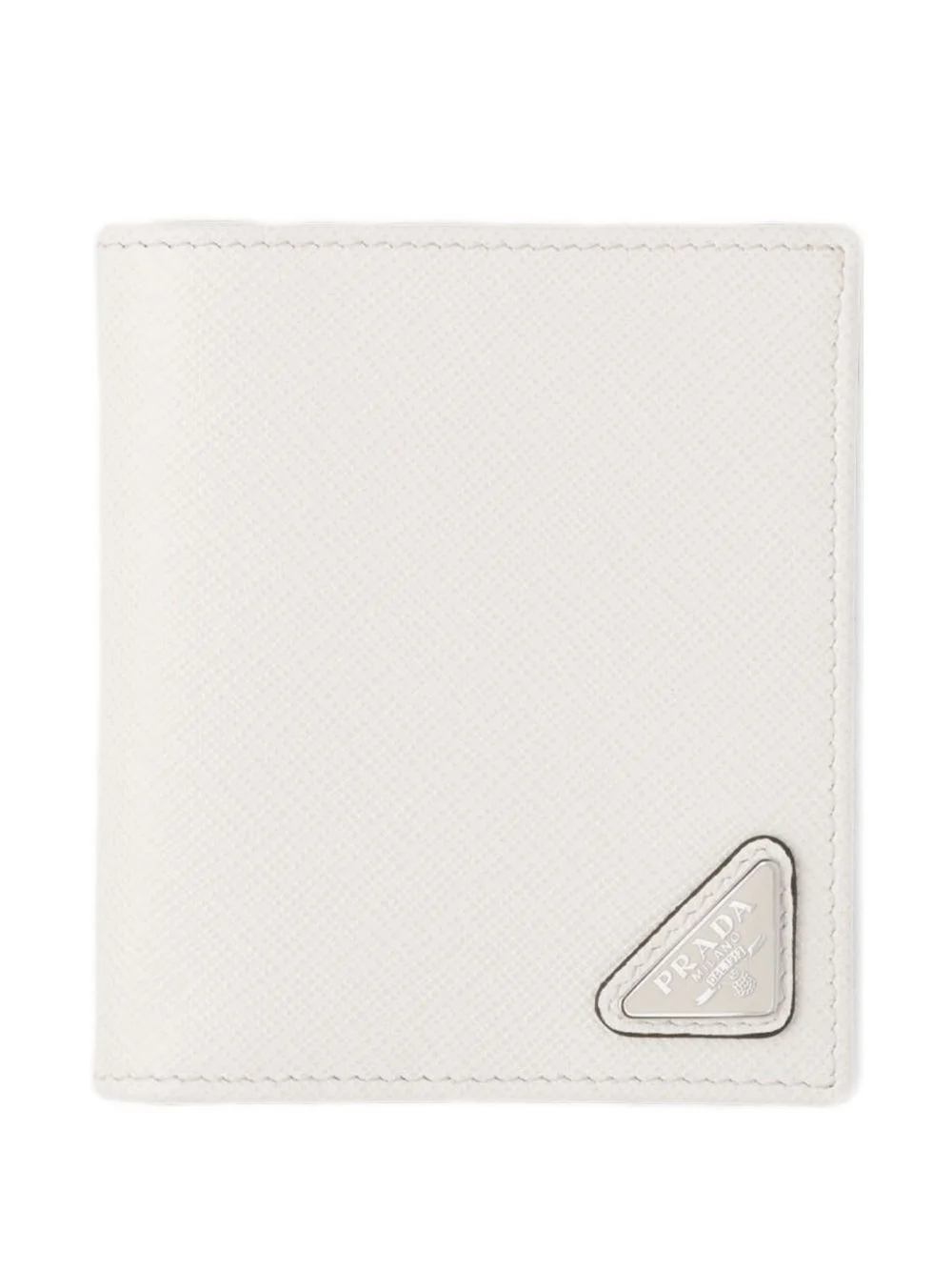 triangle-logo Saffiano leather wallet - 1