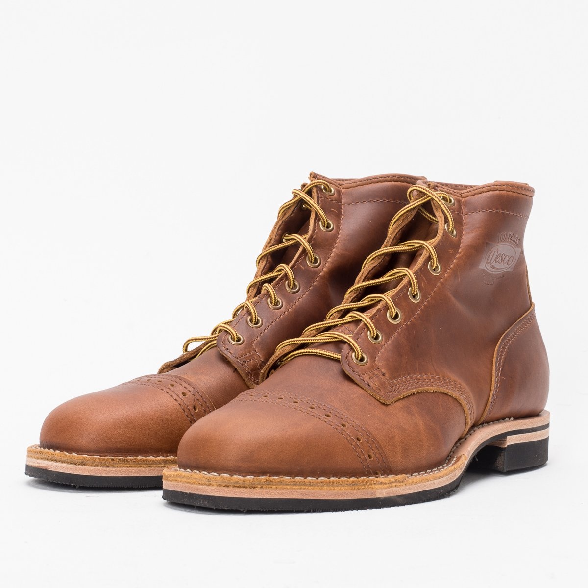 IHWE-ALEX-TAN Iron Heart Int'l x Wesco® - 7" Domain Toe Cap Boot - British Tan - 1