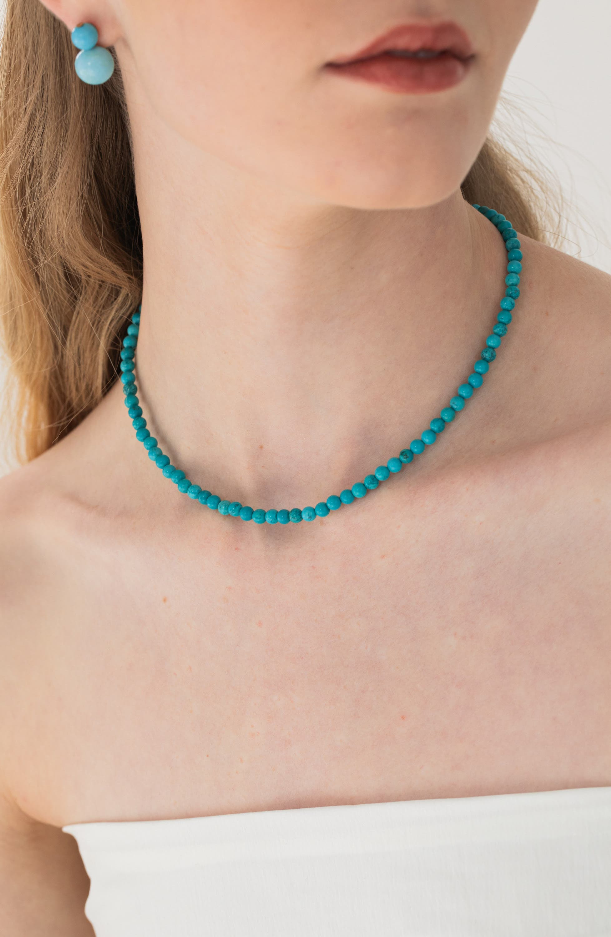 Jennifer Behr Ersa Semiprecious Stone Necklace in Turquioise at Nordstrom - 2