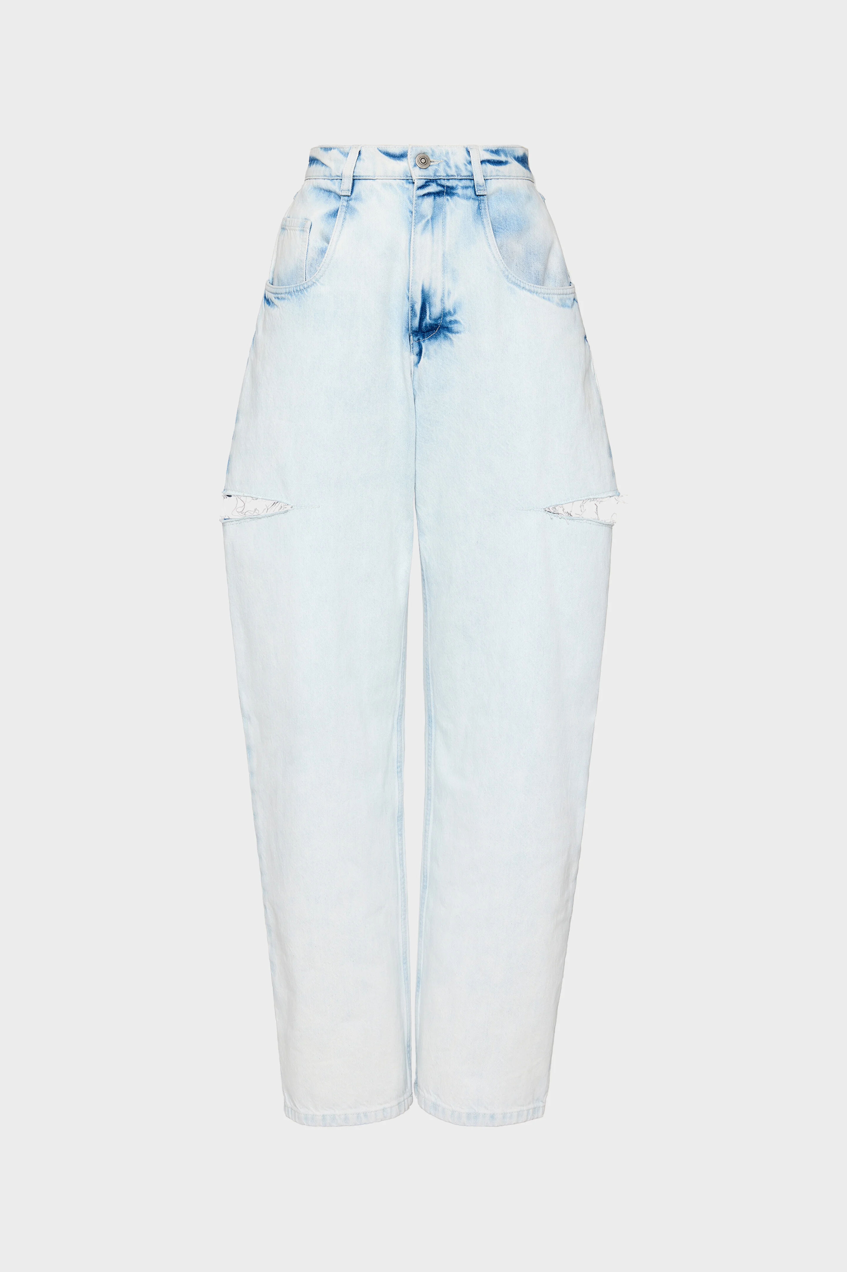 Bleached Cut-out Jeans - 1