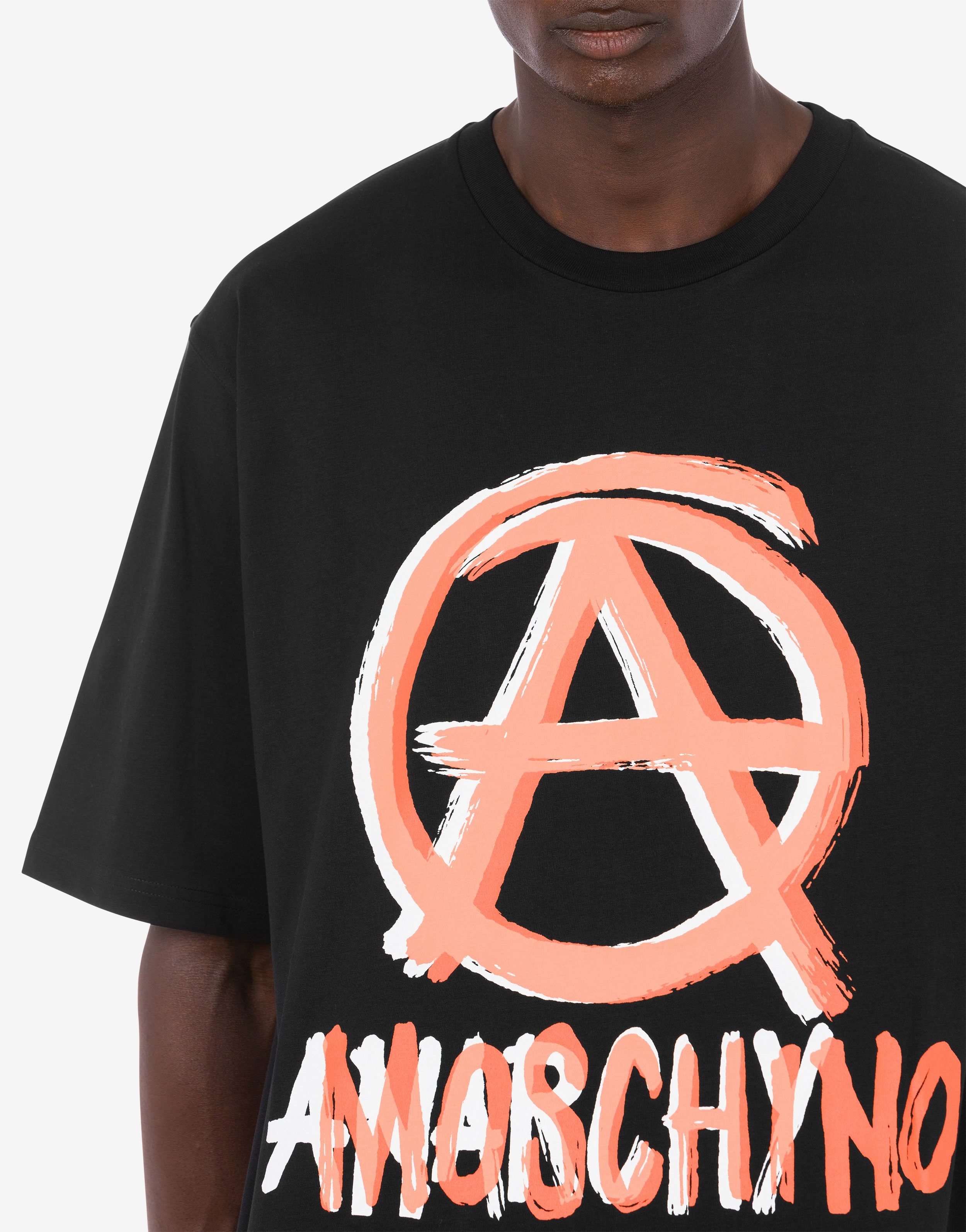 MOSCHINO ANARCHY ORGANIC JERSEY T-SHIRT - 4