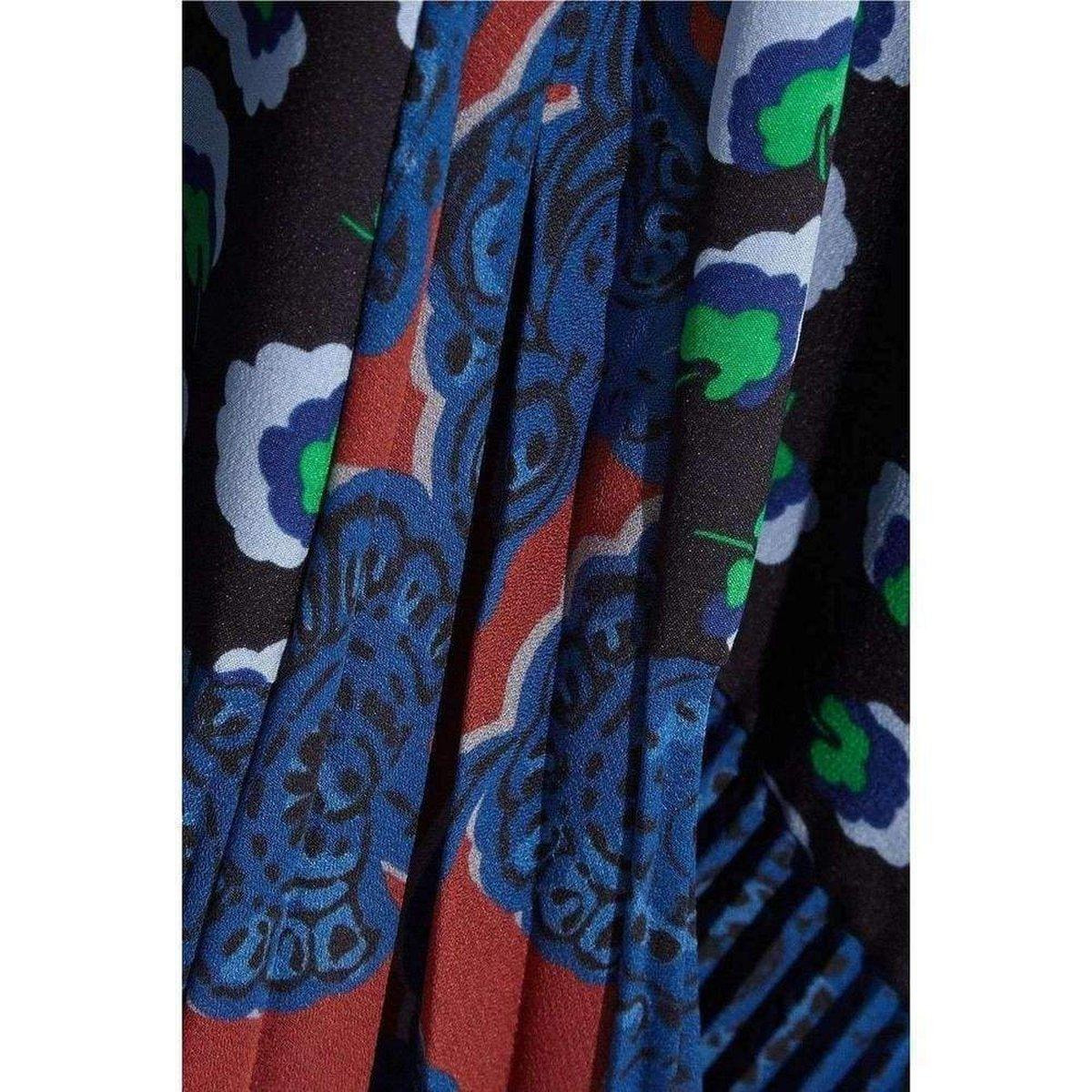 Caroline asymmetric printed silk and crepe dress - 7