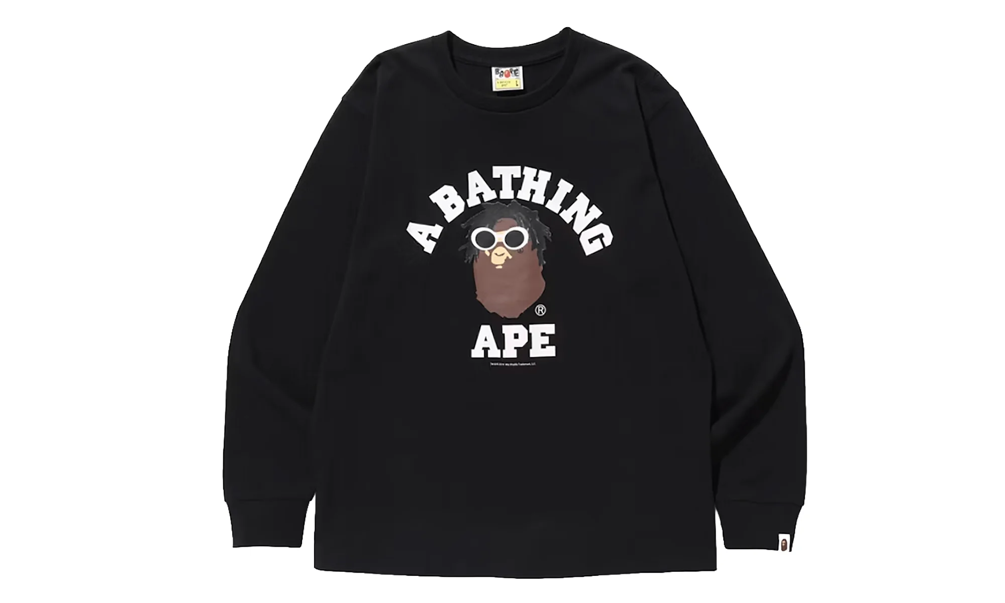 Wiz Khalifa Shark College Logo Long Sleeve T-Shirt "Black Multicolor" 001LTF731902X BLACK - 1