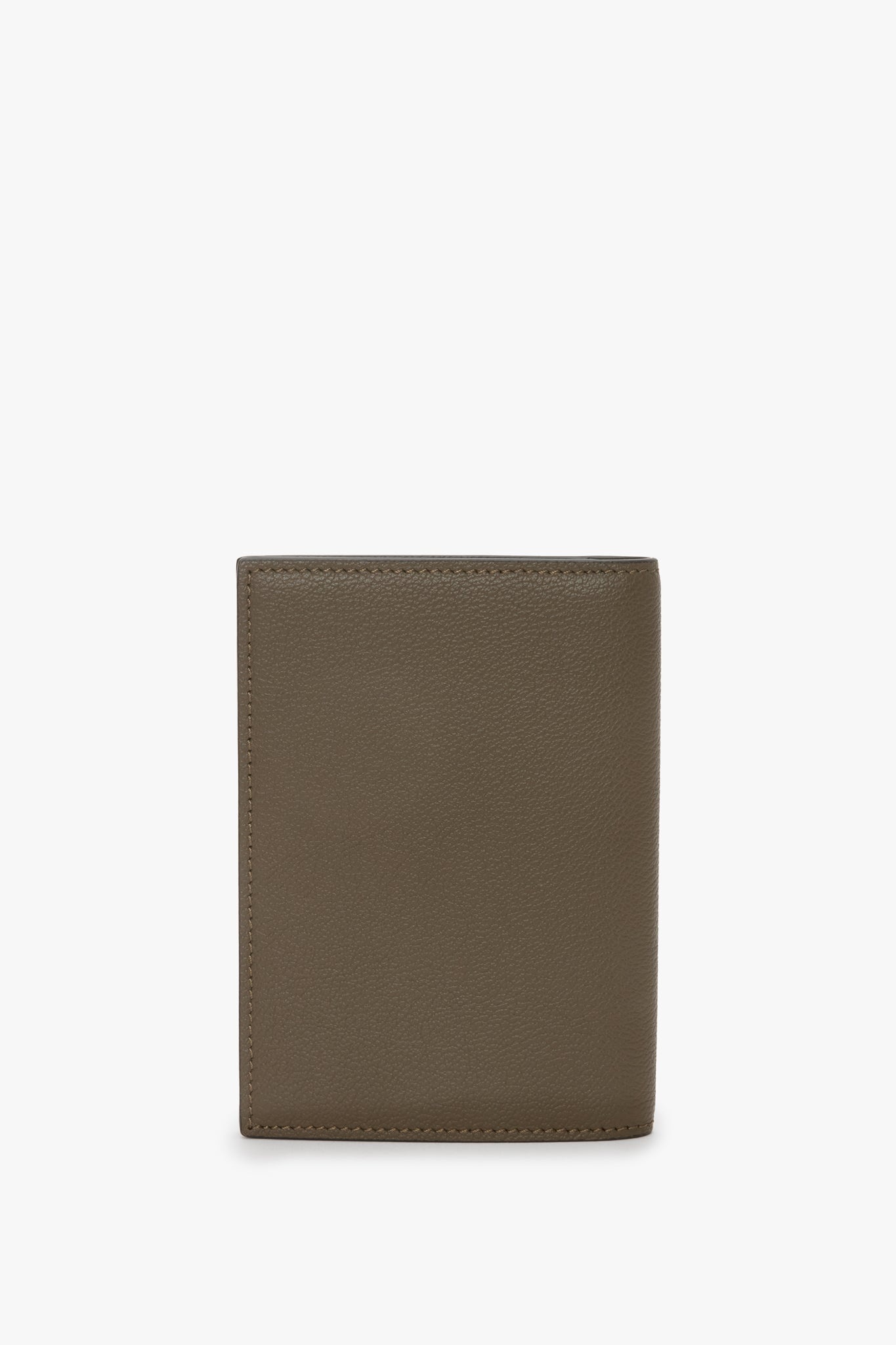 Passport Holder In Khaki Soft Grained Leather - 4