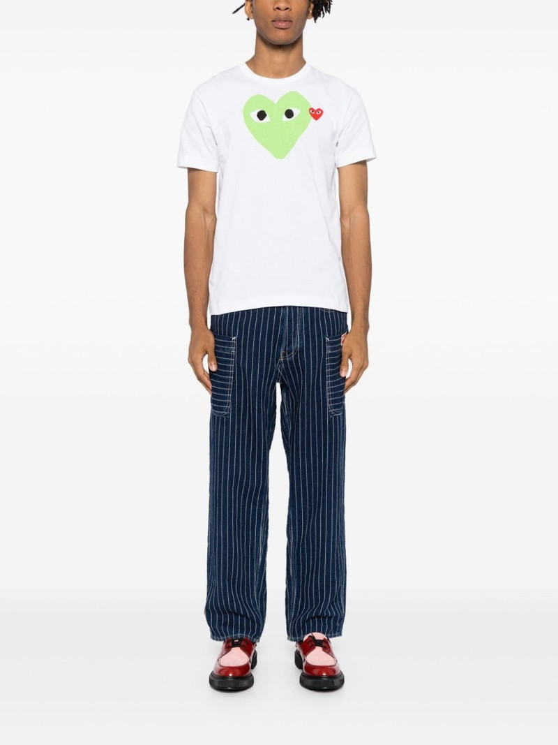 Comme des Garçons PLAY signature heart motif cotton T-shirt outlook