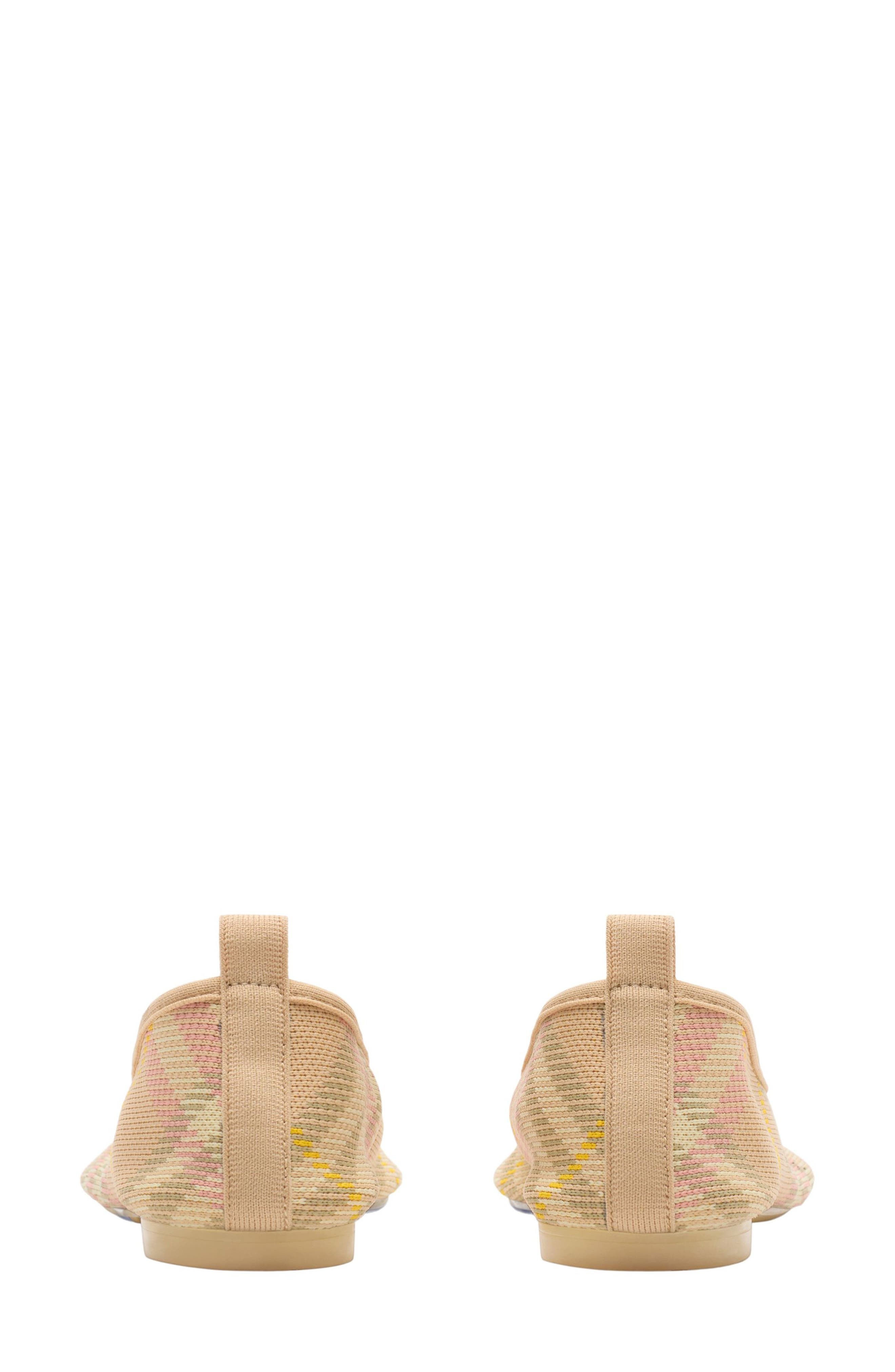burberry Baby Check Knit Ballerina Flat in Teacup Ip Check at Nordstrom - 6