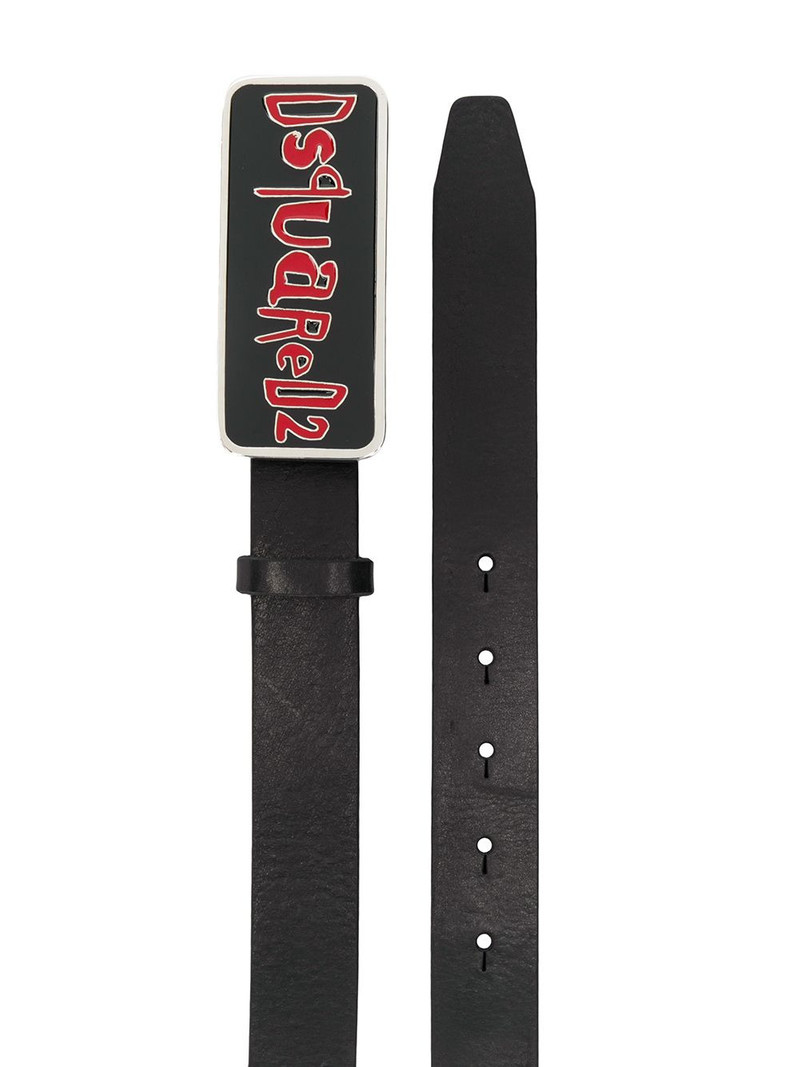 DSQUARED2 enamelled buckle belt outlook