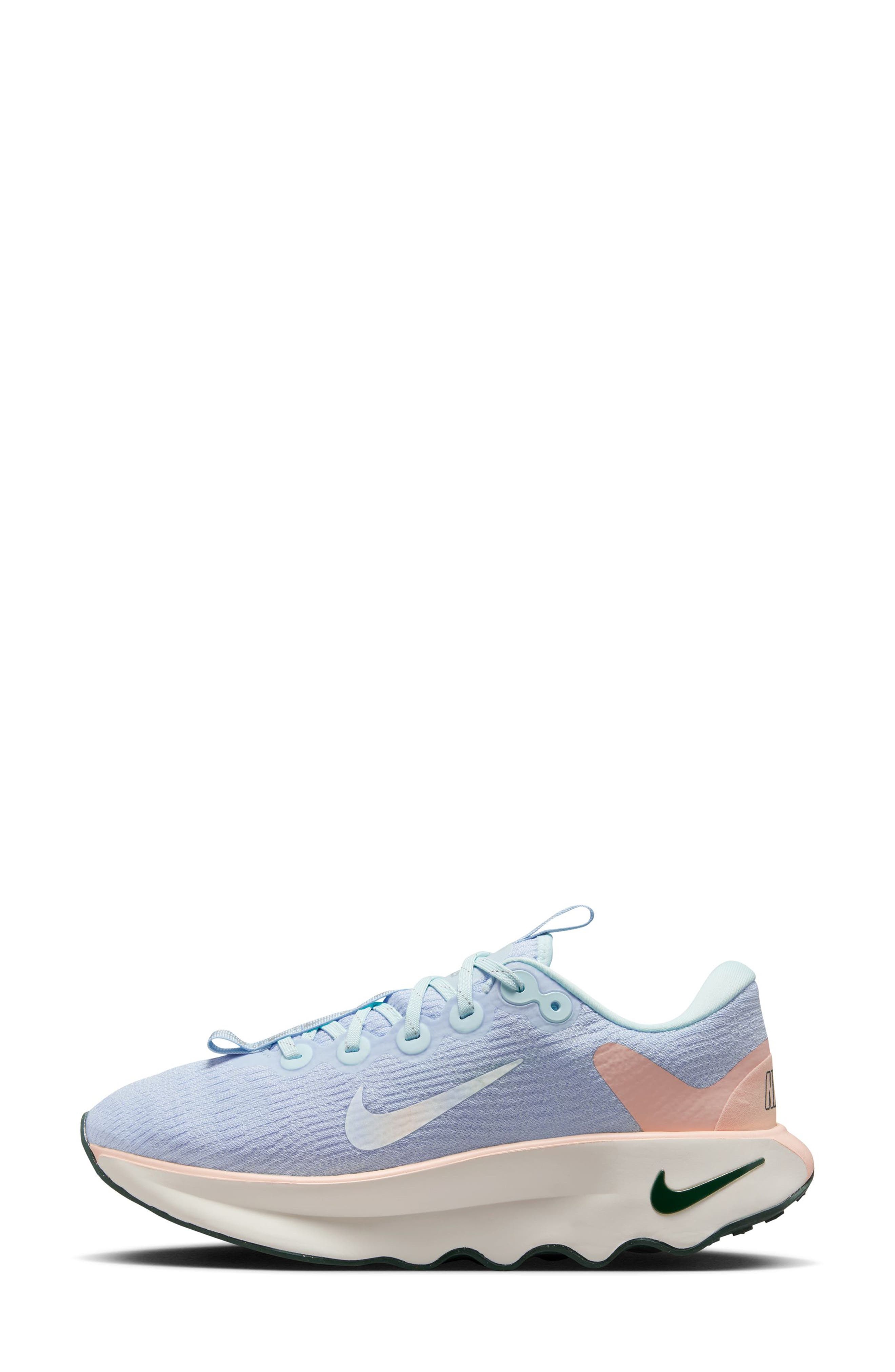 Nike Motiva Road Runner Walking Shoe in Glacier Blue/Coral at Nordstrom - 2