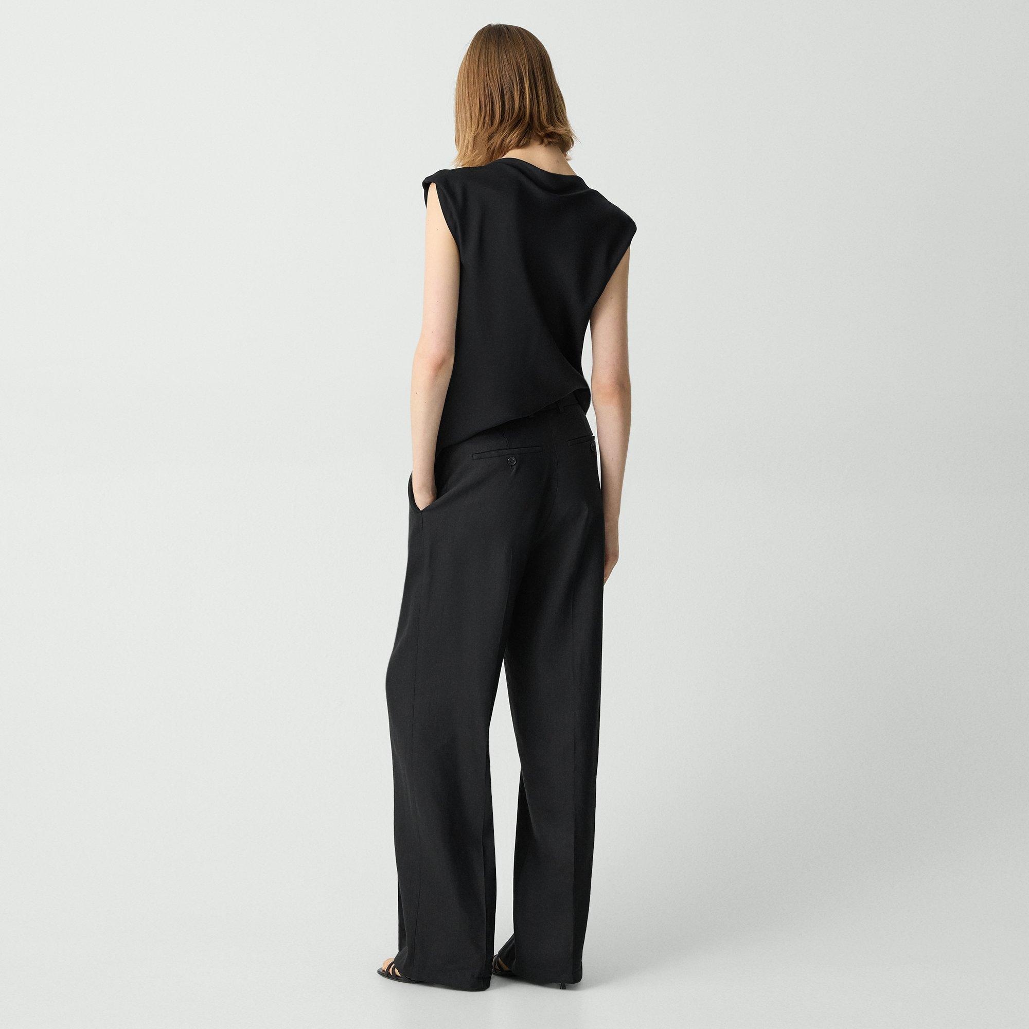 Straight Pant in Linen-Viscose - 4