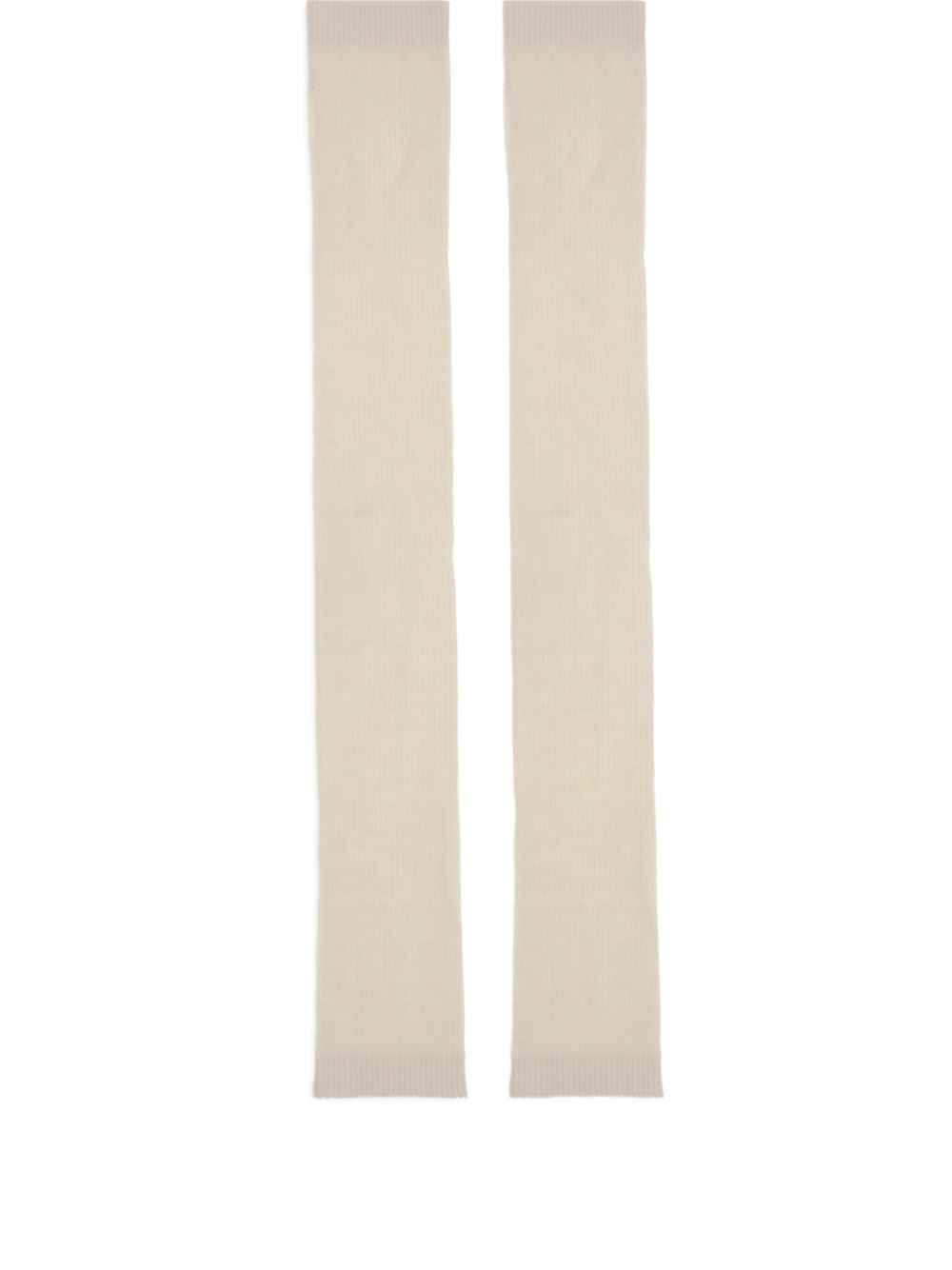 ribbed silk gloves - 3