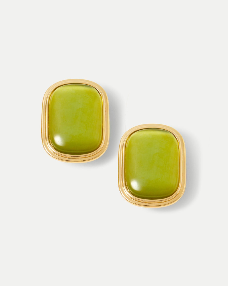 CAT’S EYE STONE EARRING 1