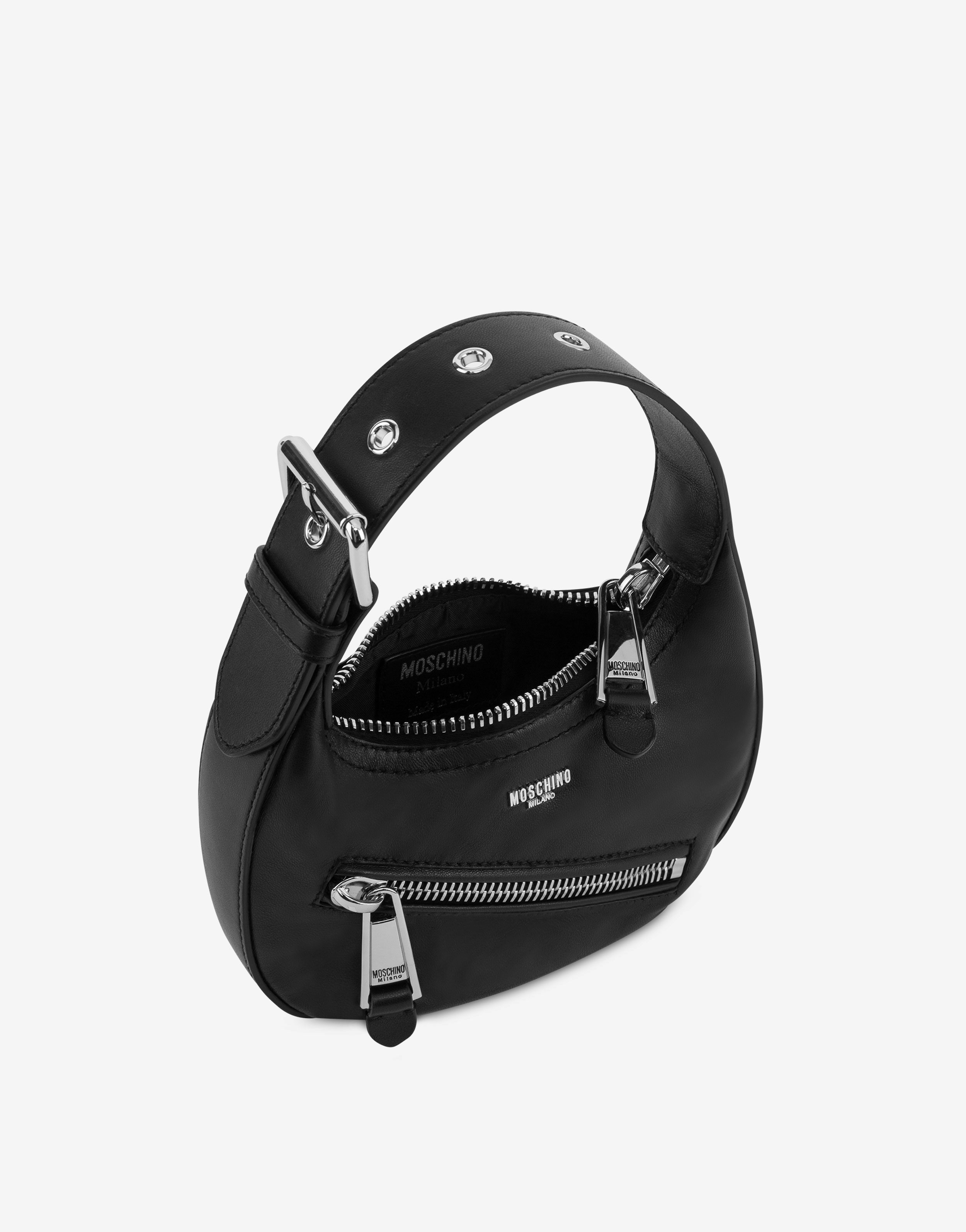 BIKER DETAILS SMALL NAPPA LEATHER BAG - 3