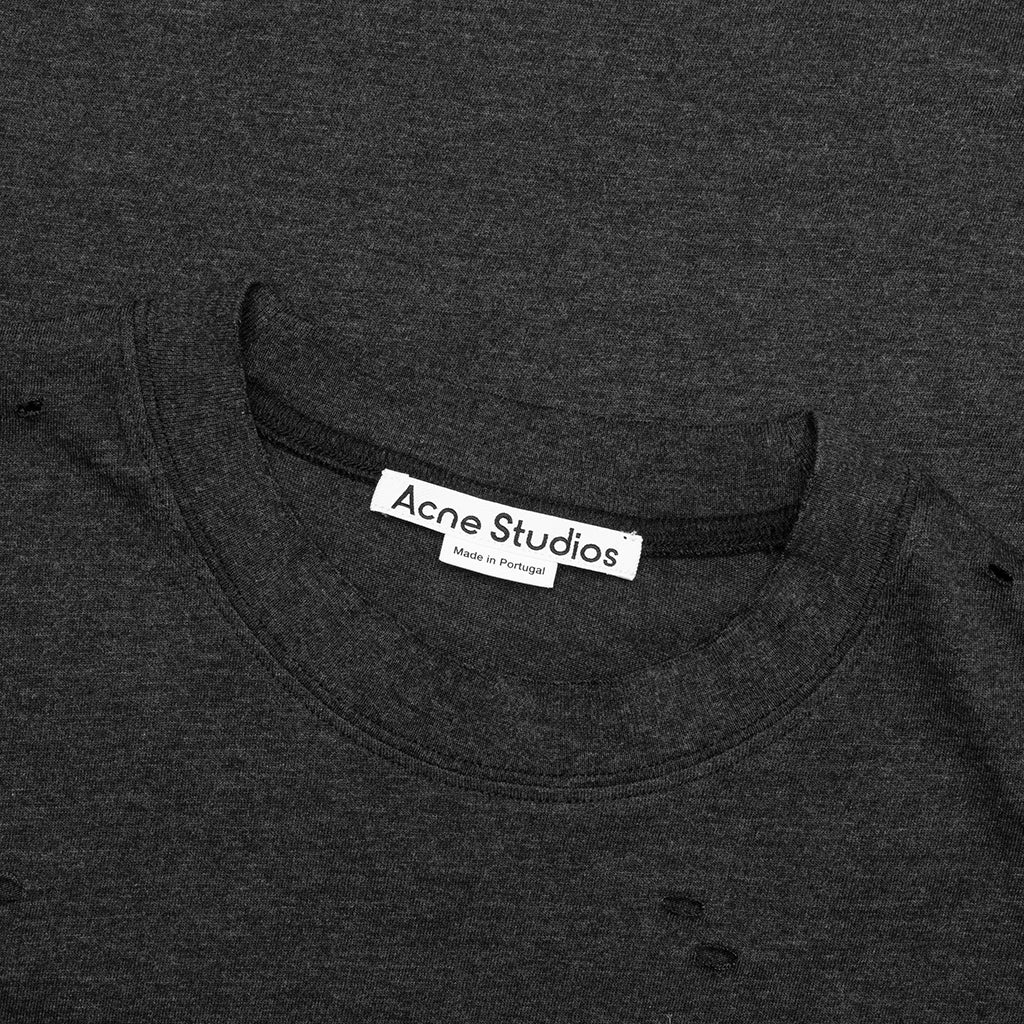 LOGO T-SHIRT RELAXED FIT - BLACK MELANGE - 3