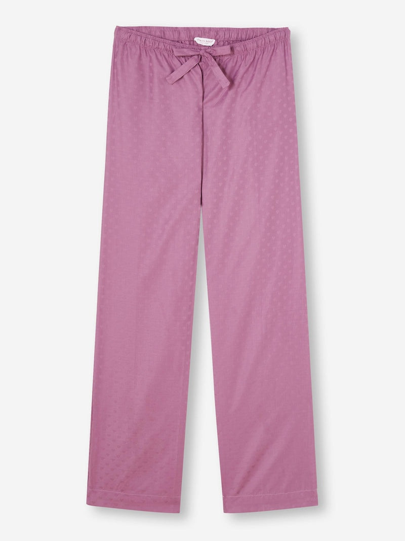 Women's Lounge Trousers Kate 10 Cotton Jacquard Purple 1