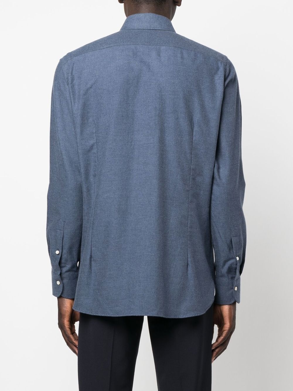 long-sleeve cotton-cashmere shirt - 4