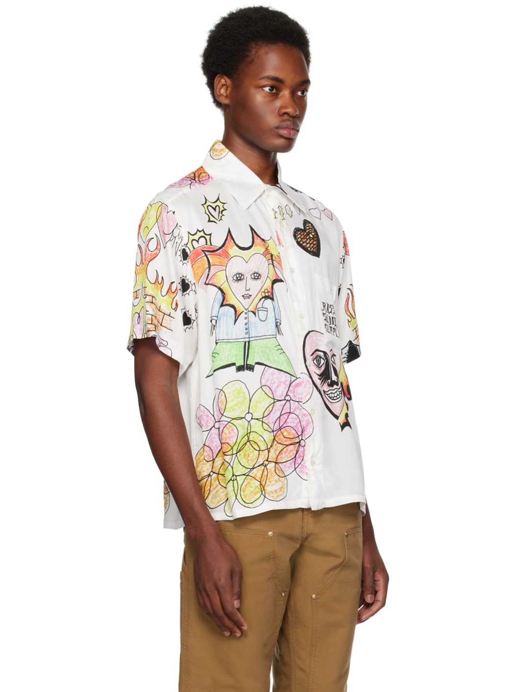 White Printed Shirt - 2