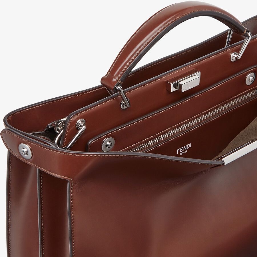 Brown leather bag - 6