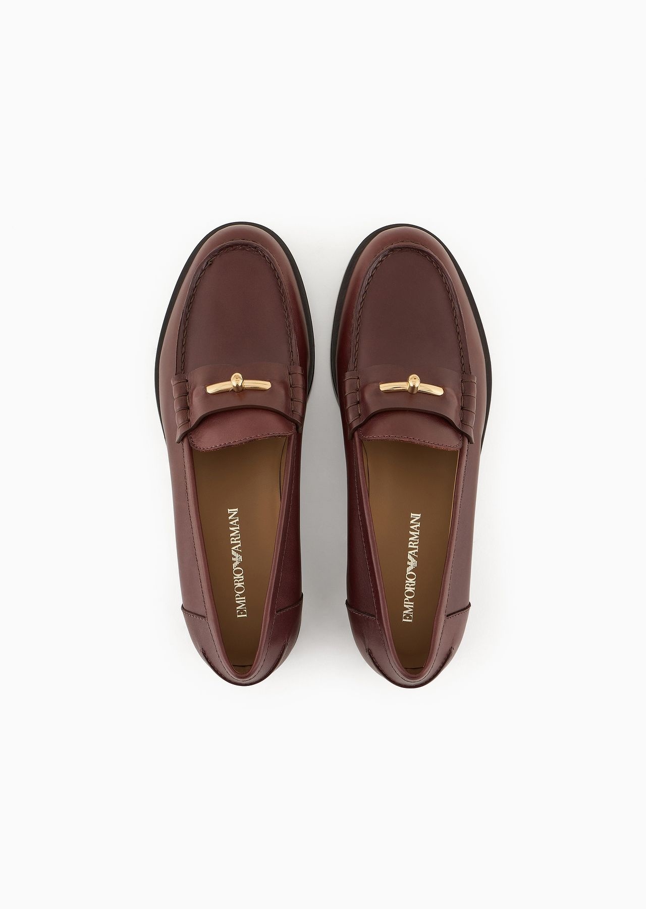 Polished leather loafers with stirrup - 3