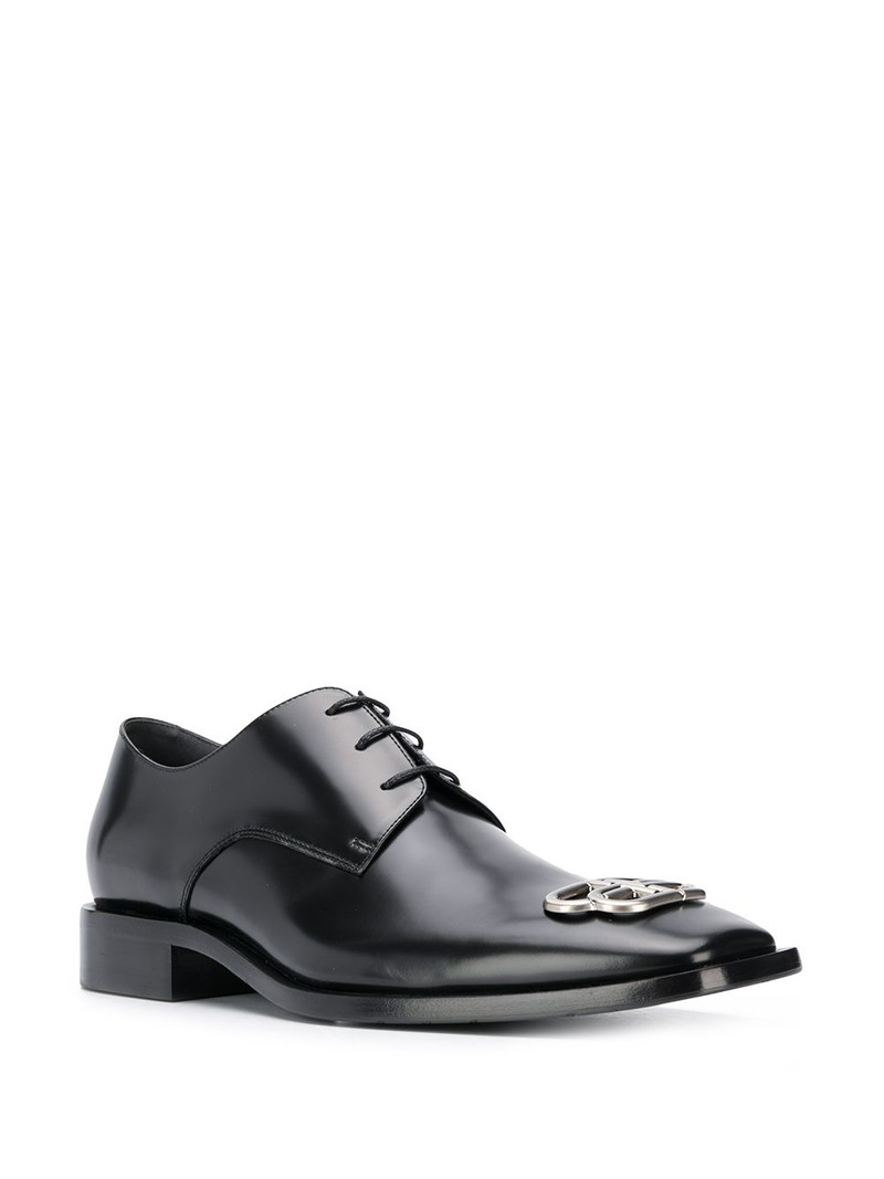 BALENCIAGA square toe derby shoes outlook