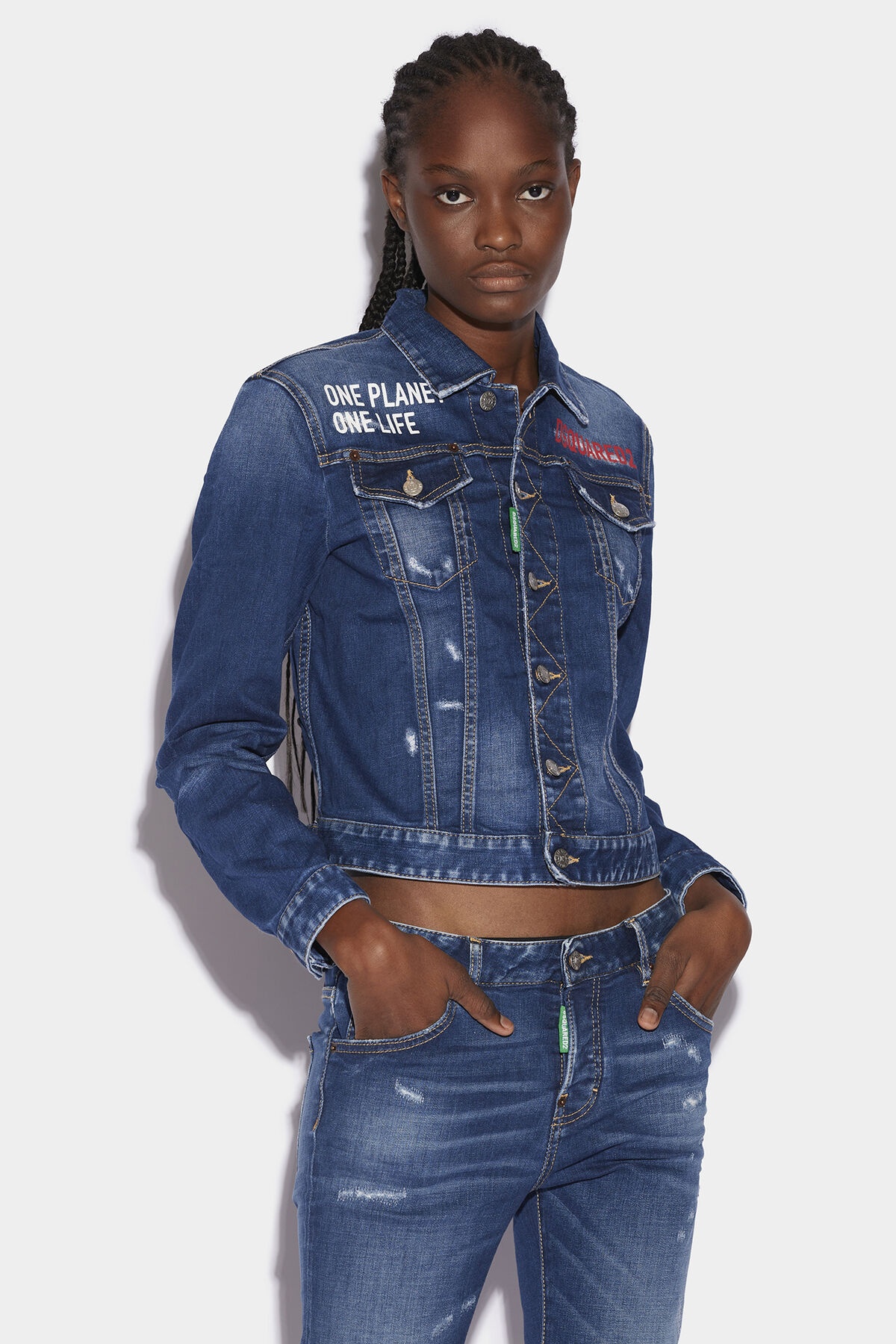 SMILEY PARTIALLY ORGANIC COTTON BOYFRIEND JACKET - 1