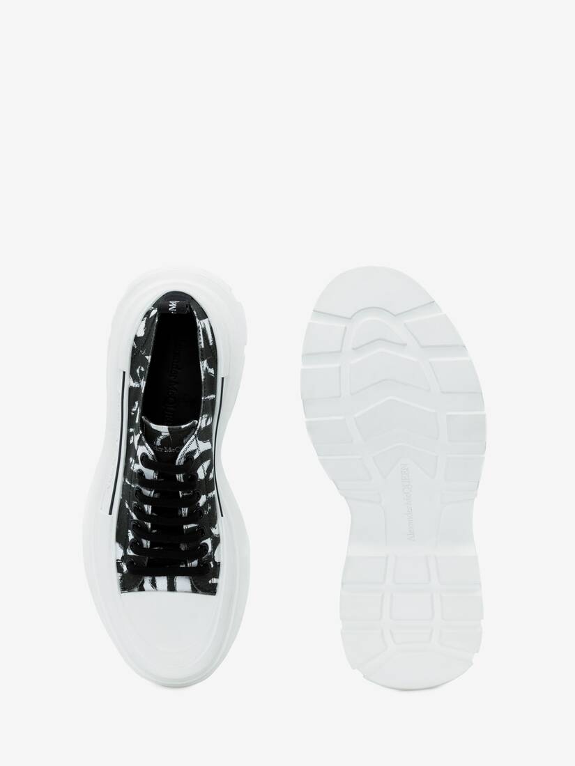 Mcqueen Graffiti Tread Slick Lace-up in Black/white - 4