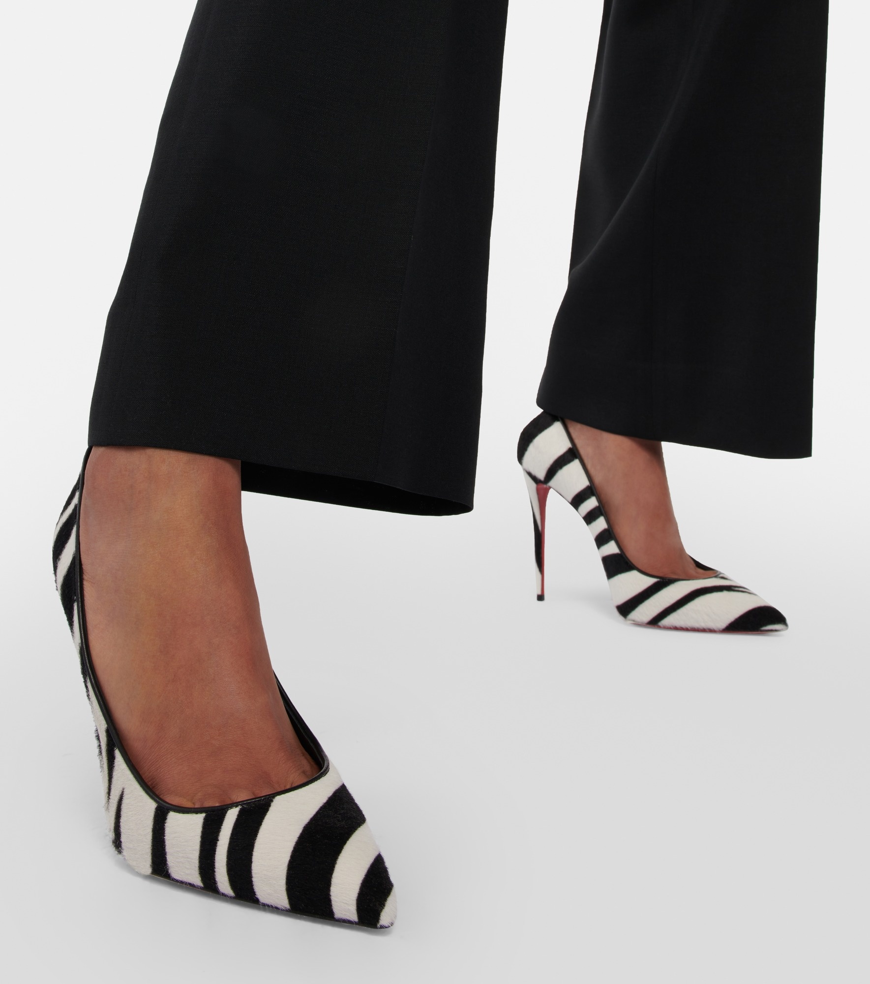 Kate 100 zebra-print calf hair pumps - 4