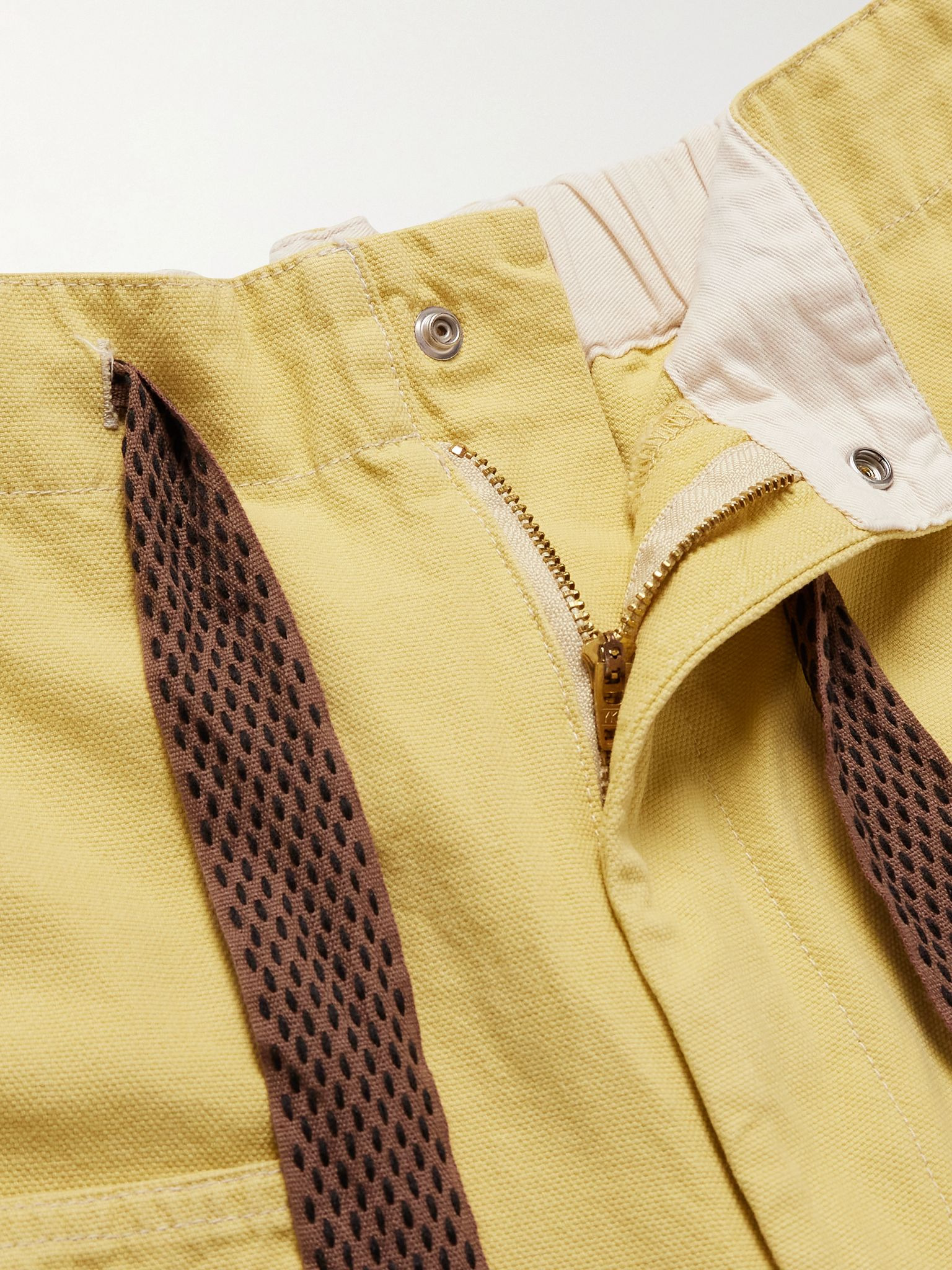 Easy Straight-Leg Cotton-Twill Drawstring Shorts Yellow - 6