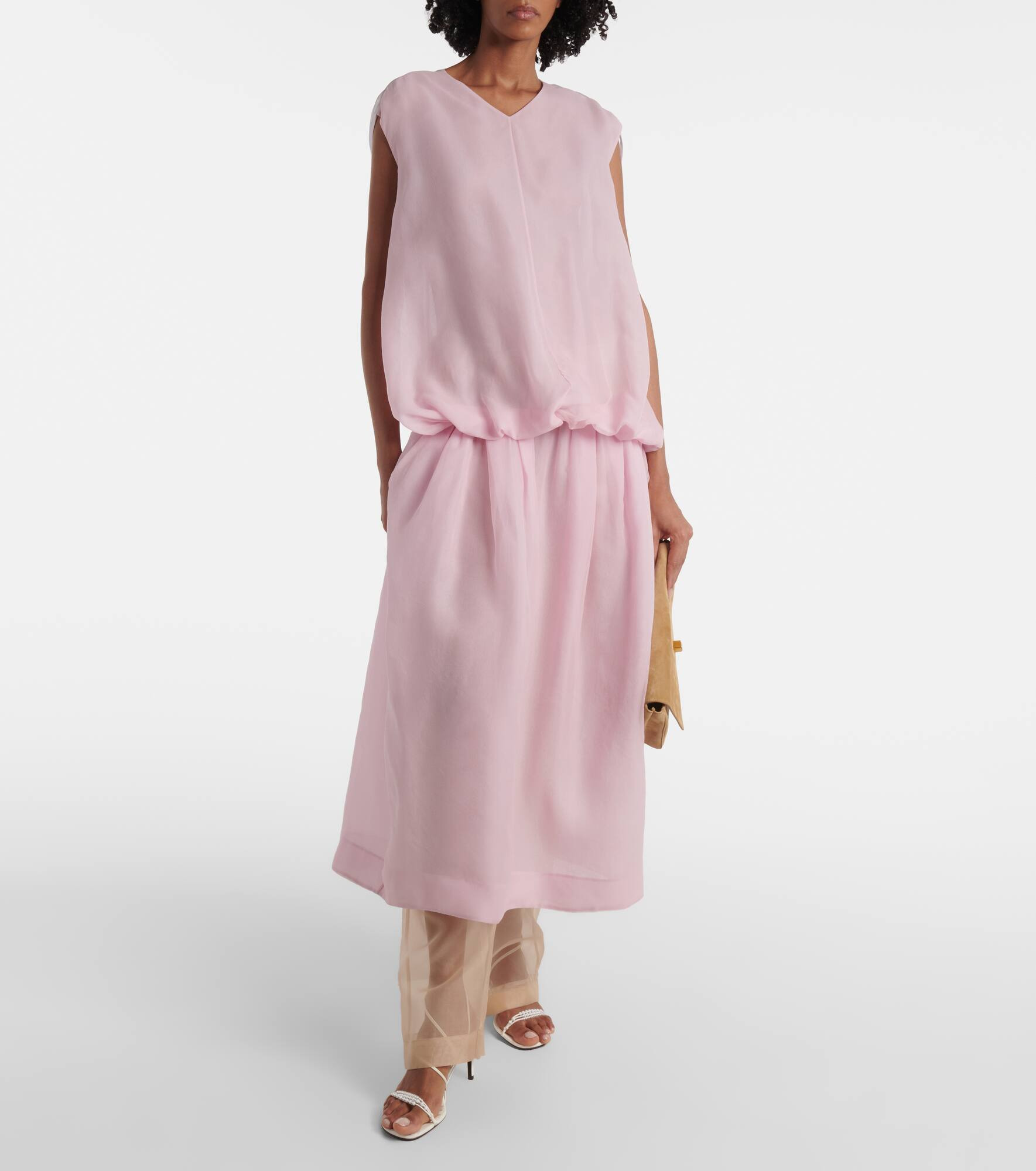 Noah silk organza midi dress - 2