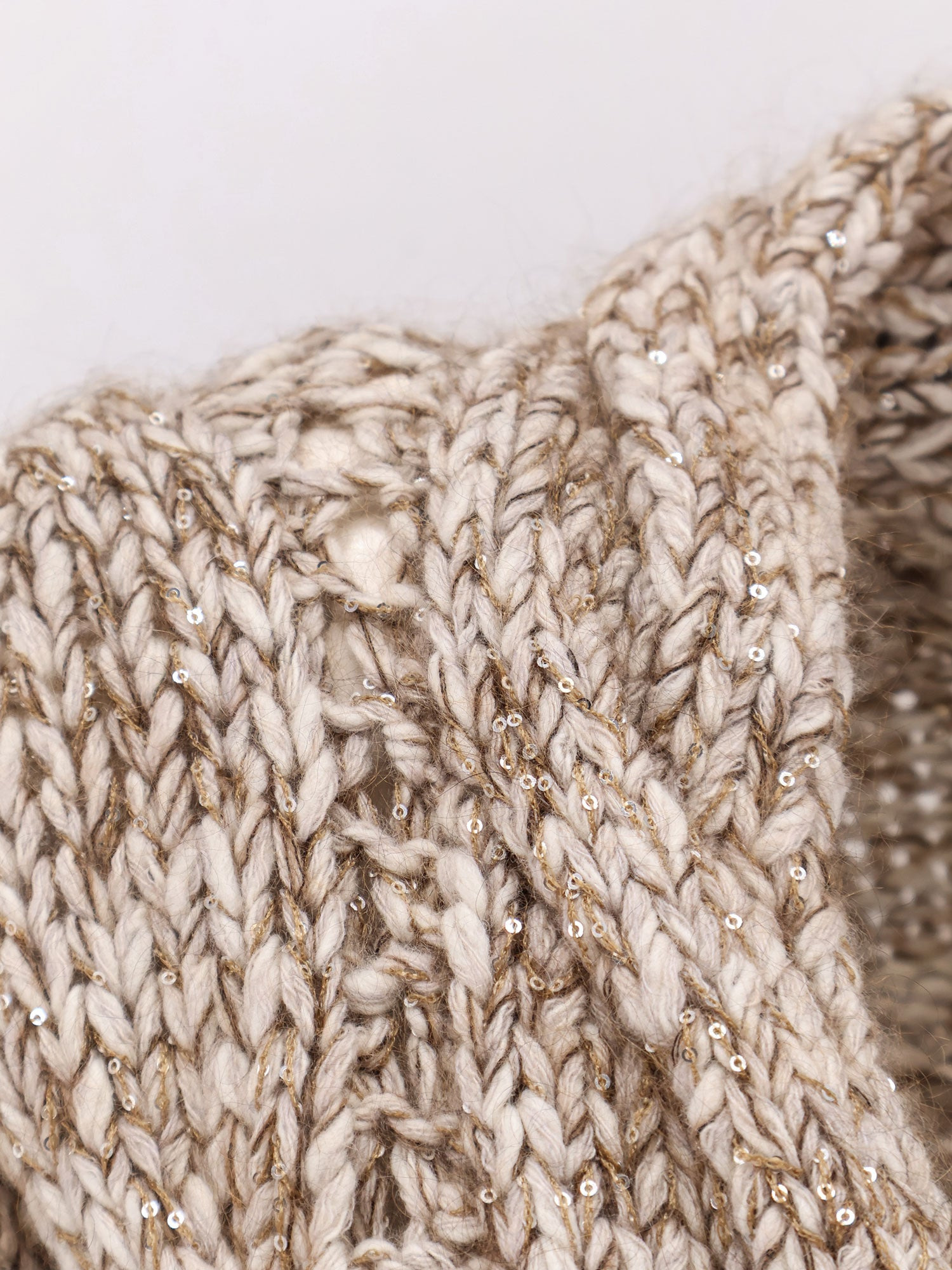 Wool And Cashmere Cardigan With Sequins - 3