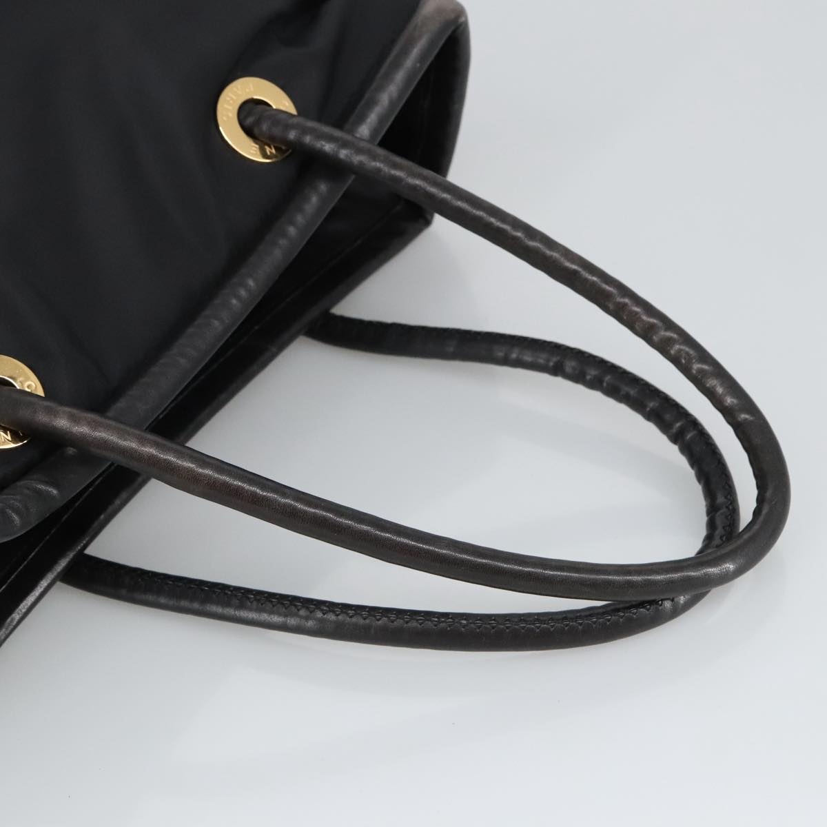CELINE Tote Bag Nylon Black Gold - 6