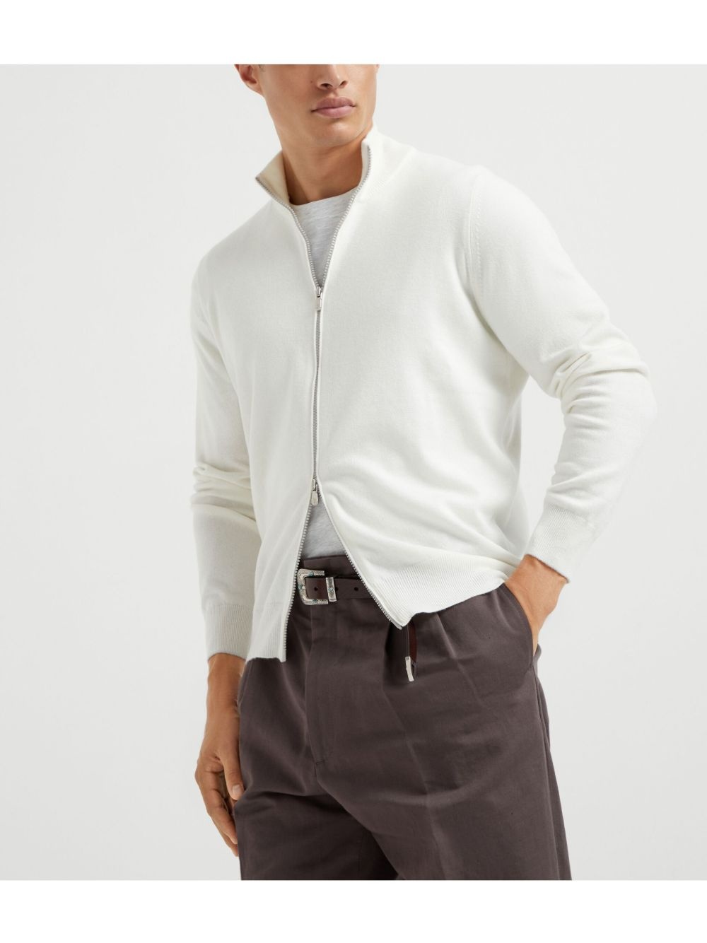 zip-up cardigan - 3