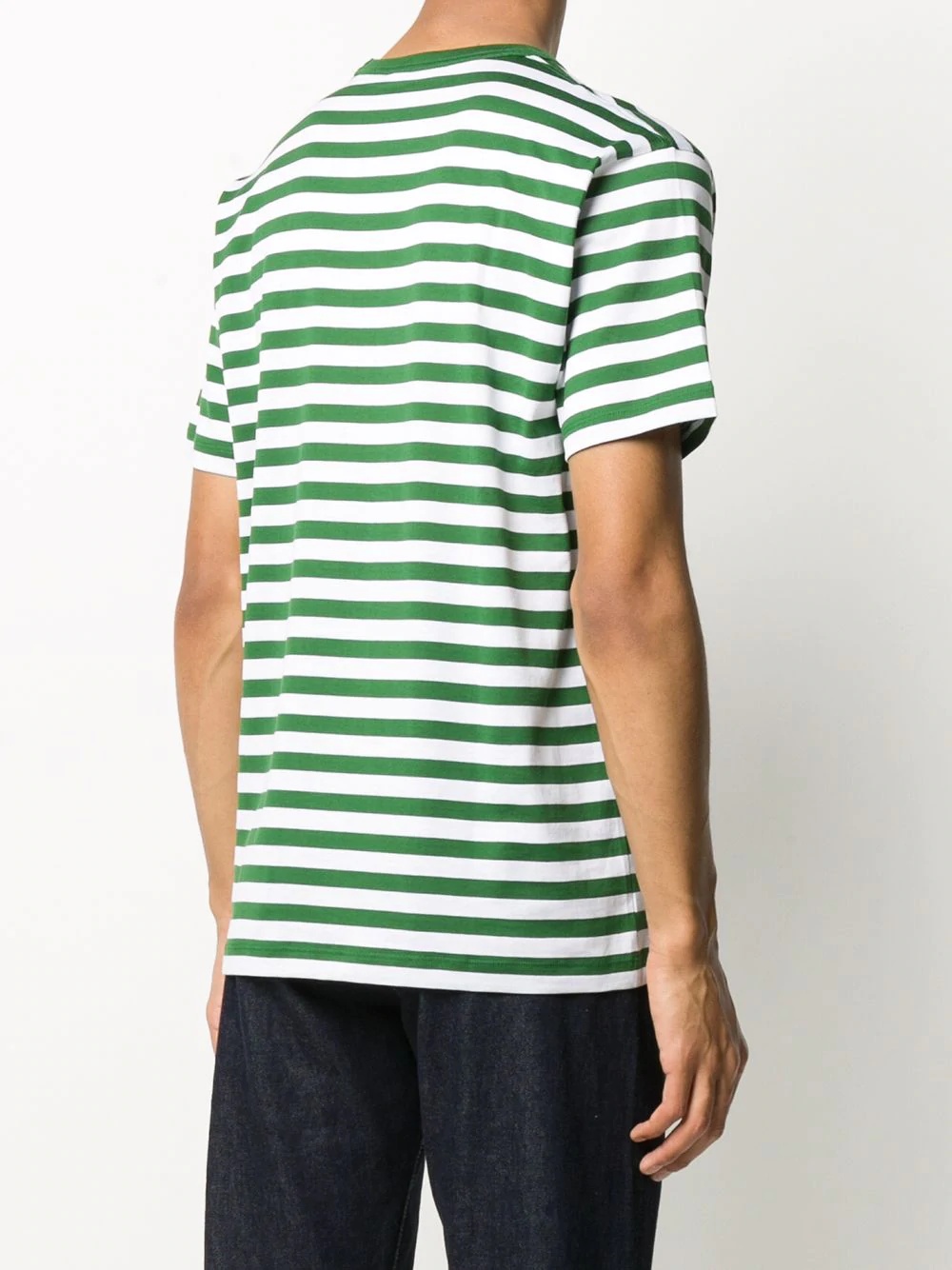 Face striped short-sleeve T-shirt - 5