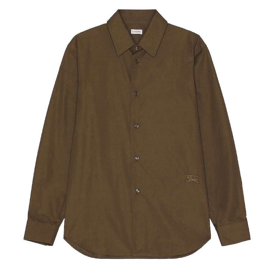 Burberry Equestrian Knight Logo Cotton Shirt - 1