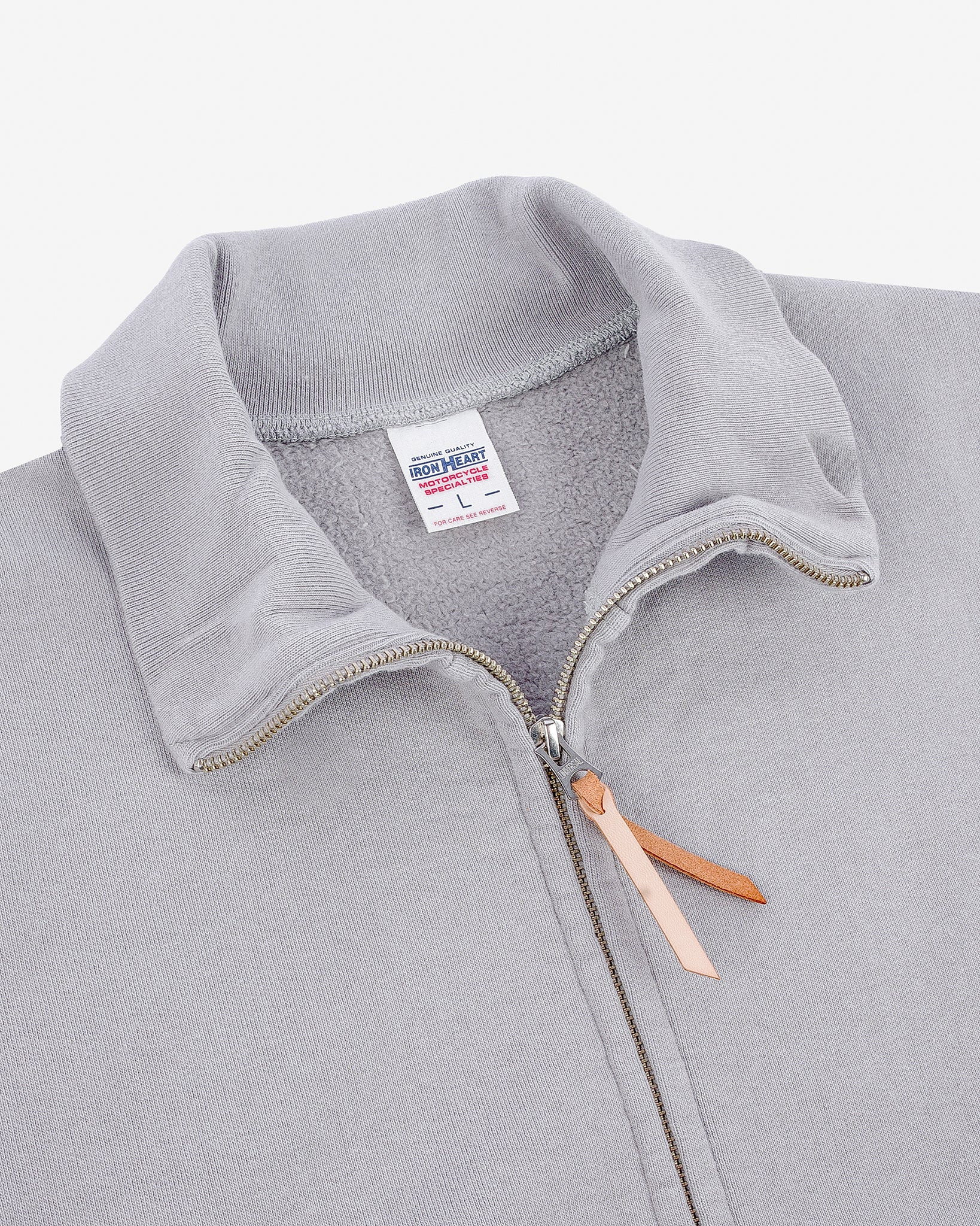 IHSW-11-GRY 14oz Ultra Heavyweight Loopwheel Cotton Zip Up Sweater - Grey - 8