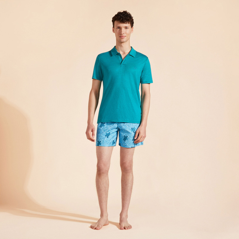 Vilebrequin Men Linen Jersey Polo Solid outlook