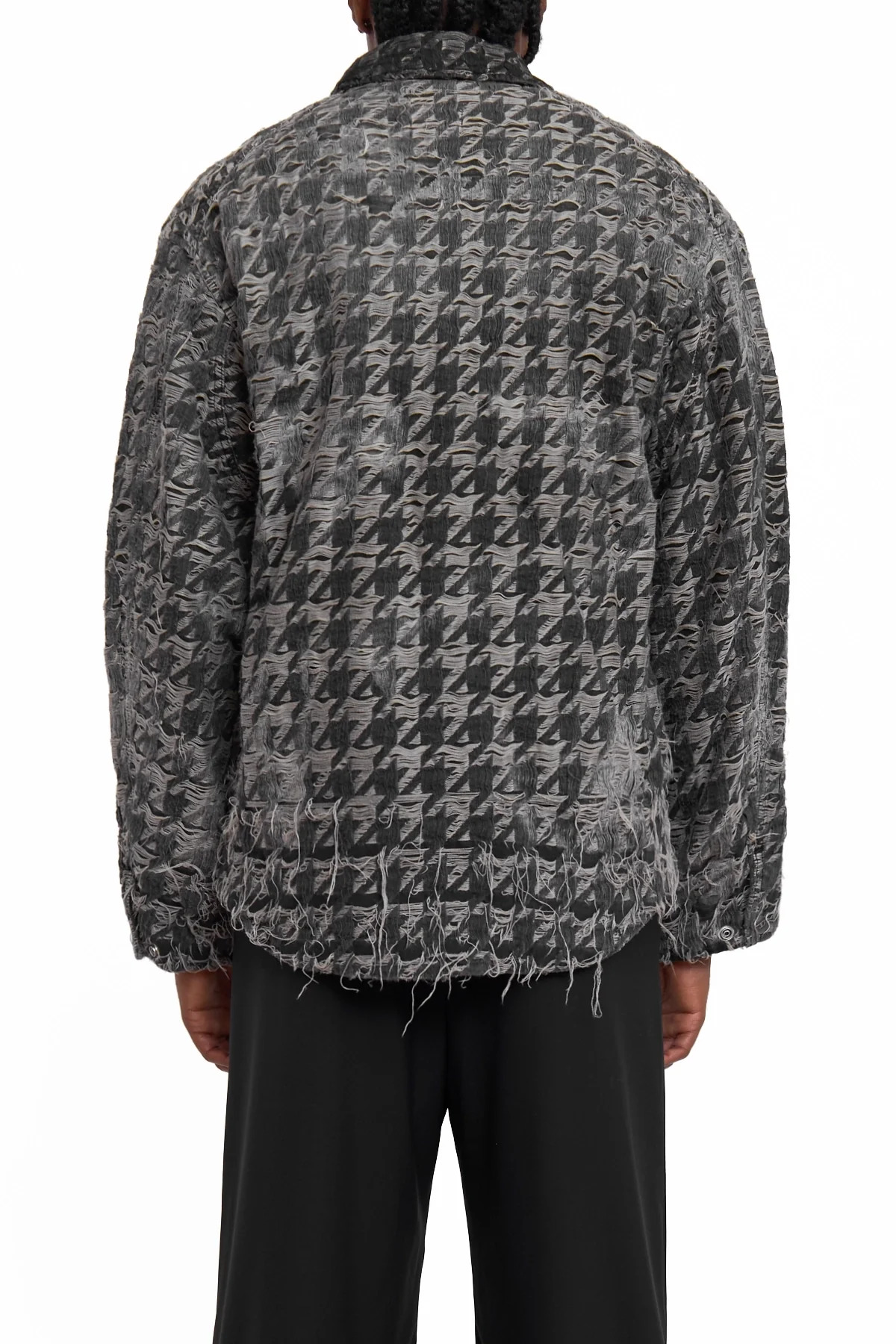 Diesel Houndstooth Distressed Jacket Black - 5