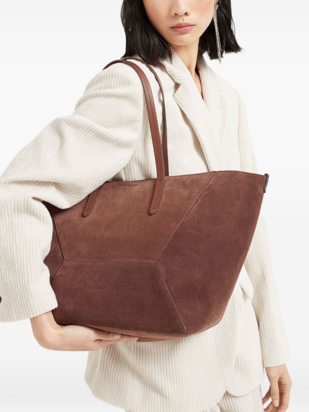 Duo suede tote bag - 2