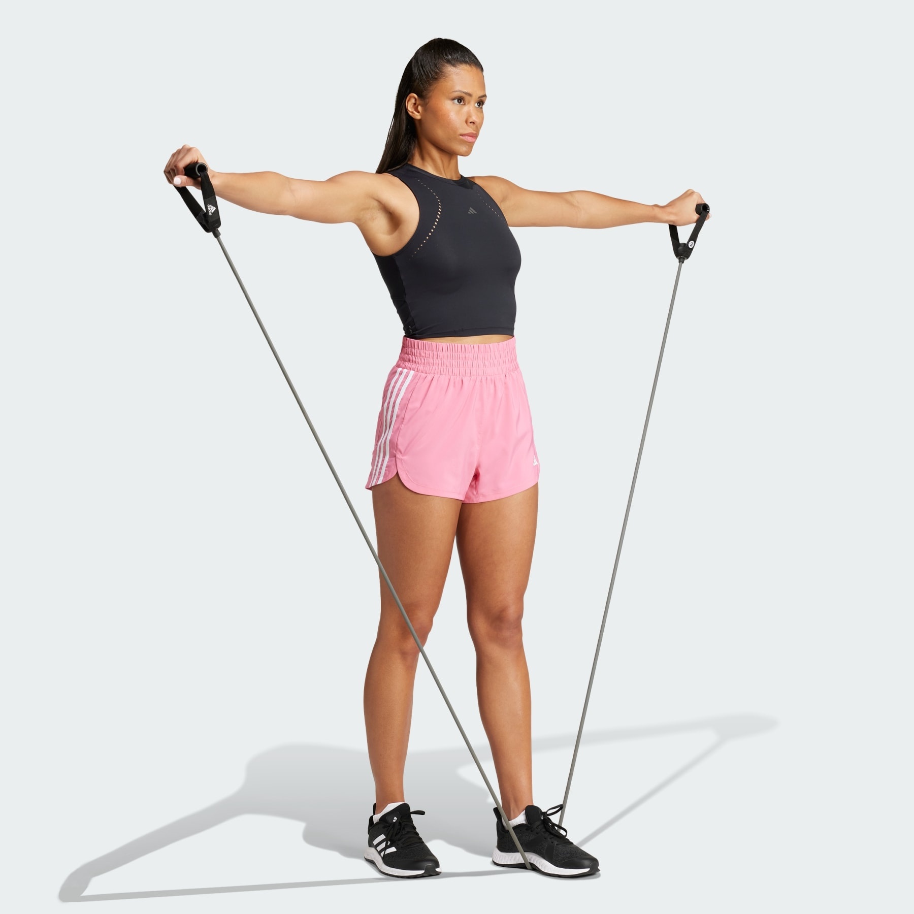 Pacer Training 3-Stripes Woven High-Rise Shorts - 4