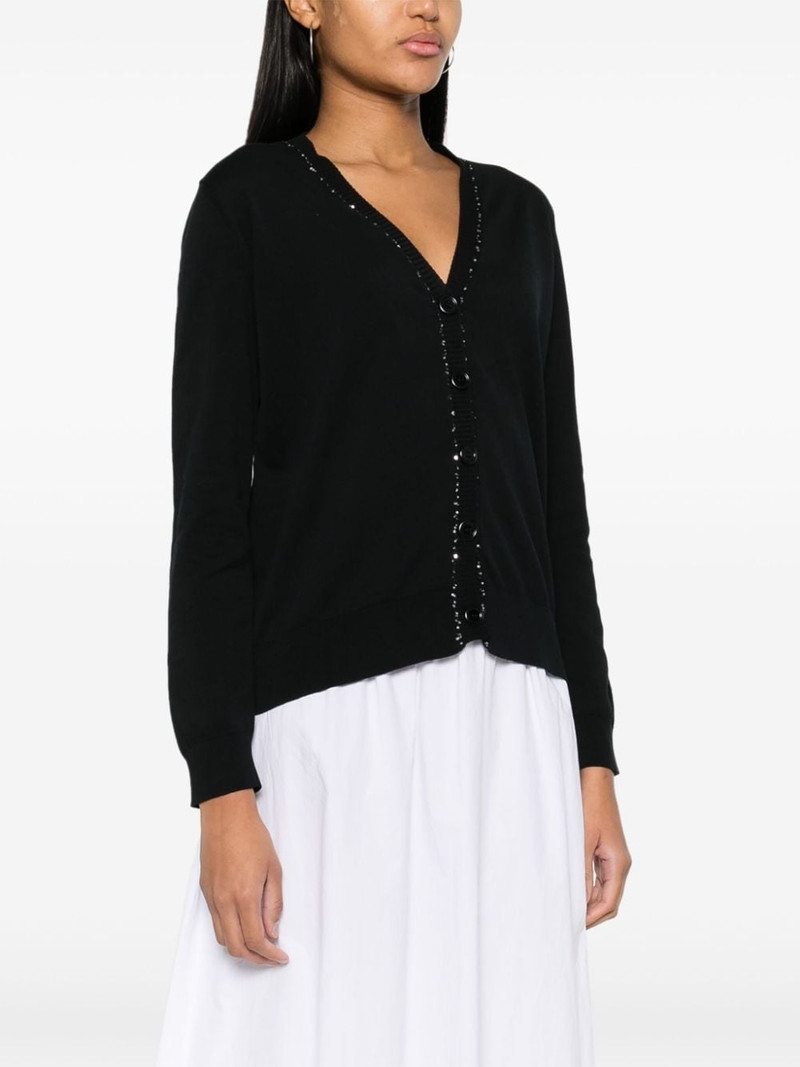 sequin-trim cotton cardigan 3