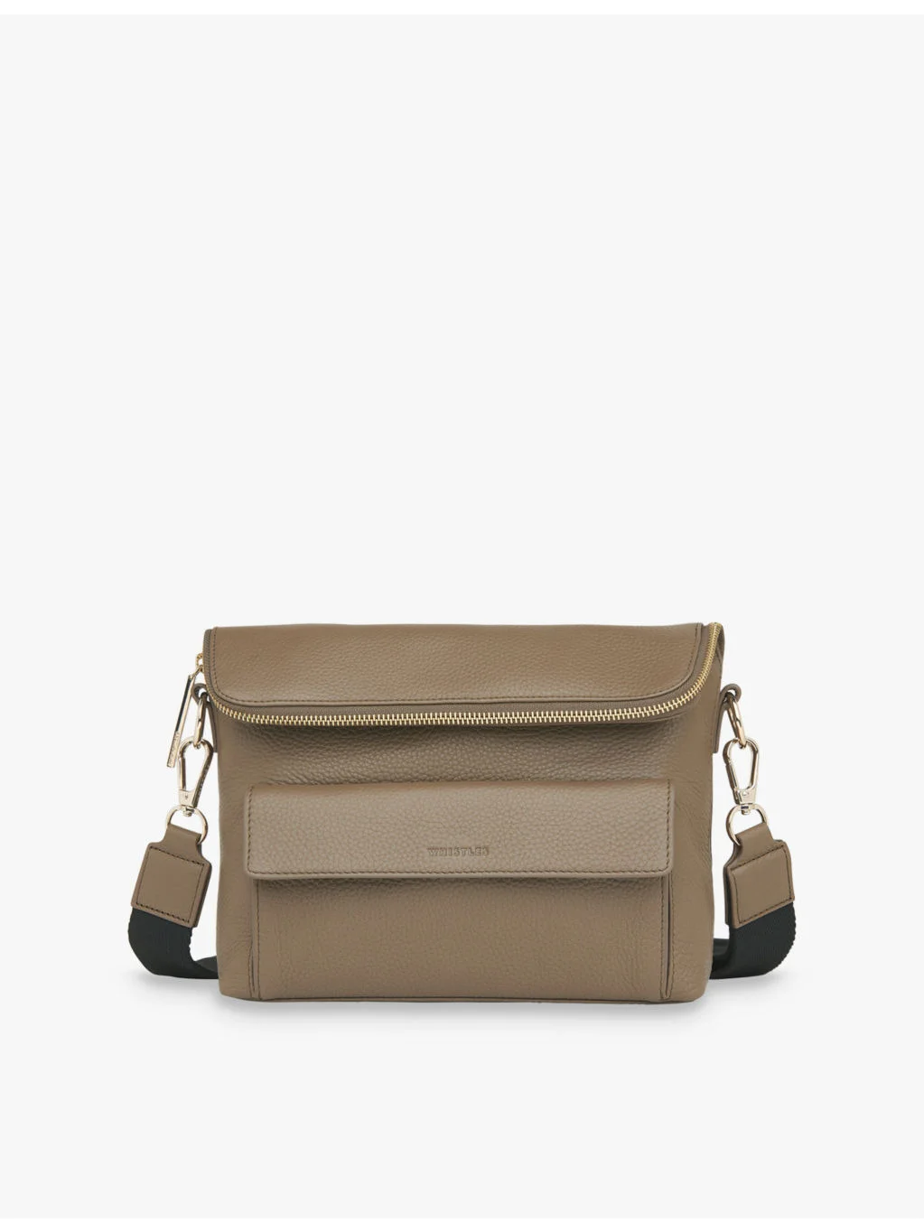 Vida logo-embossed leather cross-body bag - 1