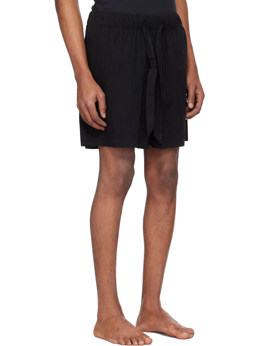 Black Poplin Pyjama Shorts - 2