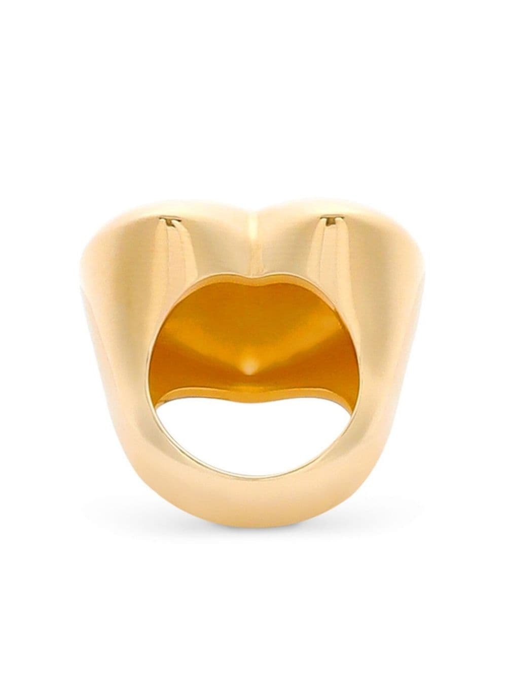 logo-embossed heart ring - 3