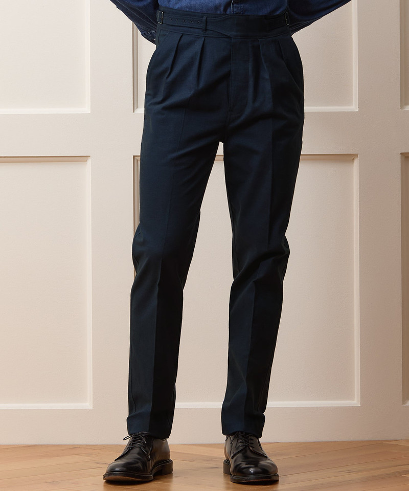 TODD SNYDER Italian Heathered Cotton Gurkha Trouser outlook