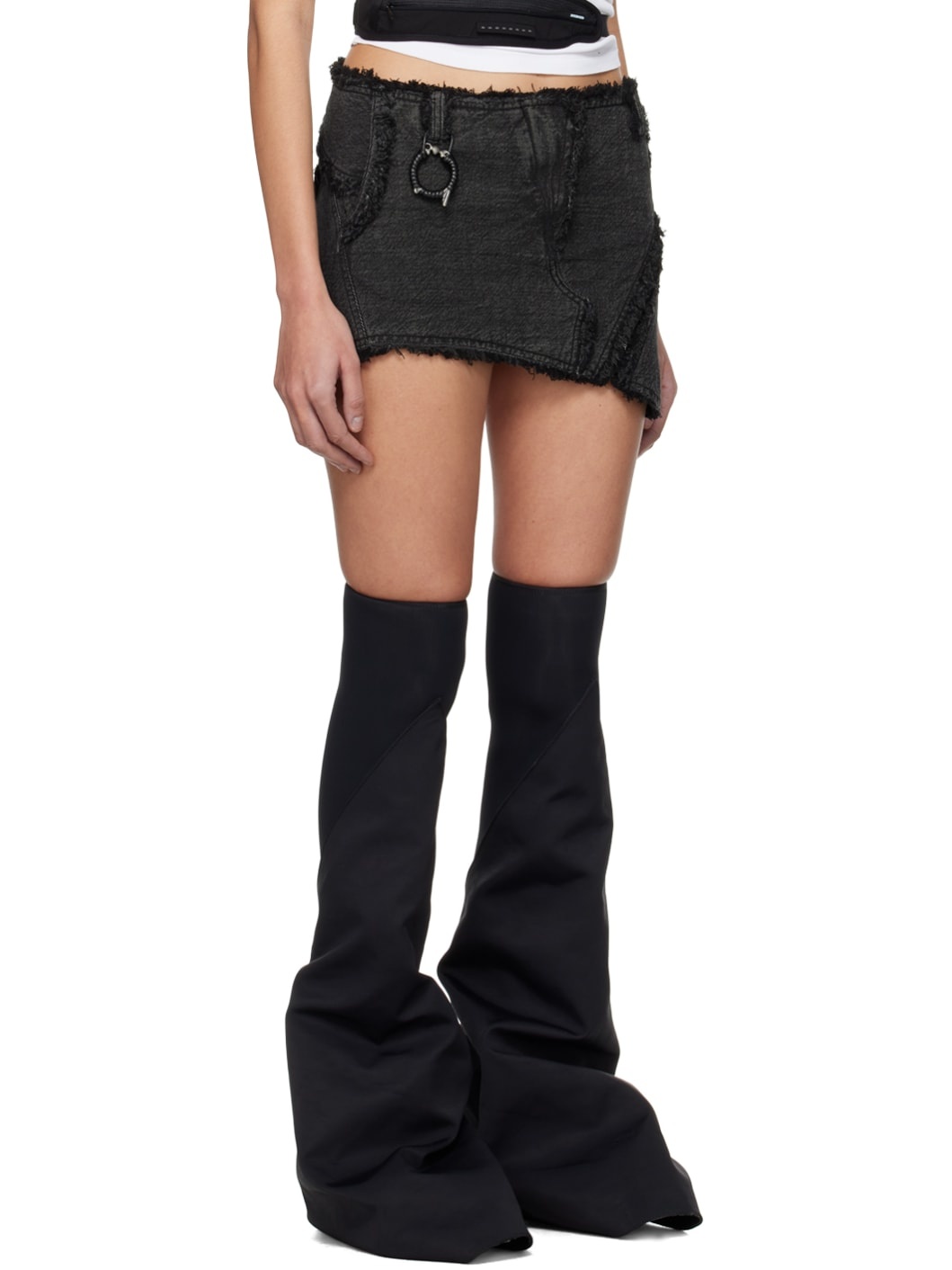 SSENSE Exclusive Black Denim Miniskirt - 2